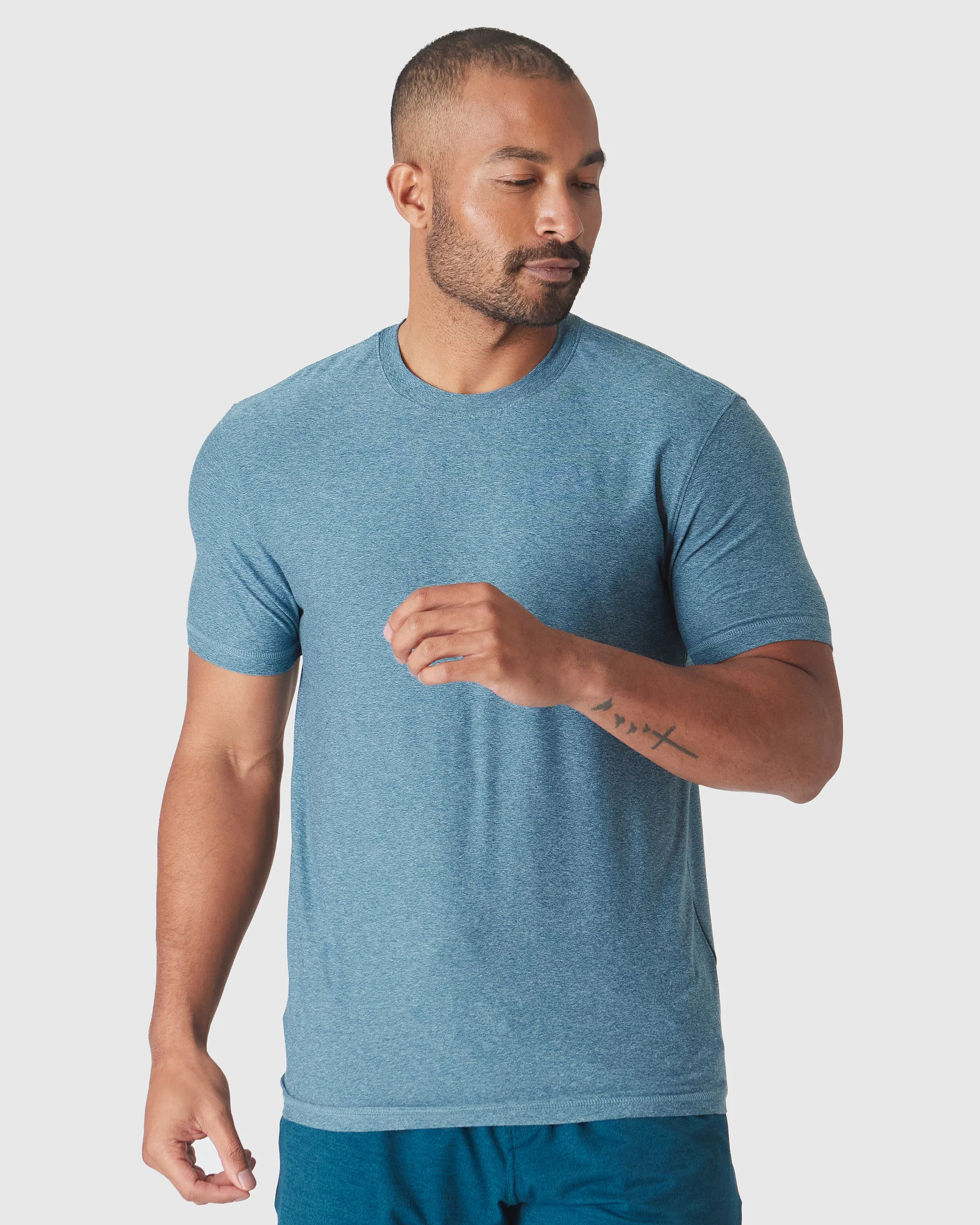 Heather Centurion Short Sleeve Active Crew Neck