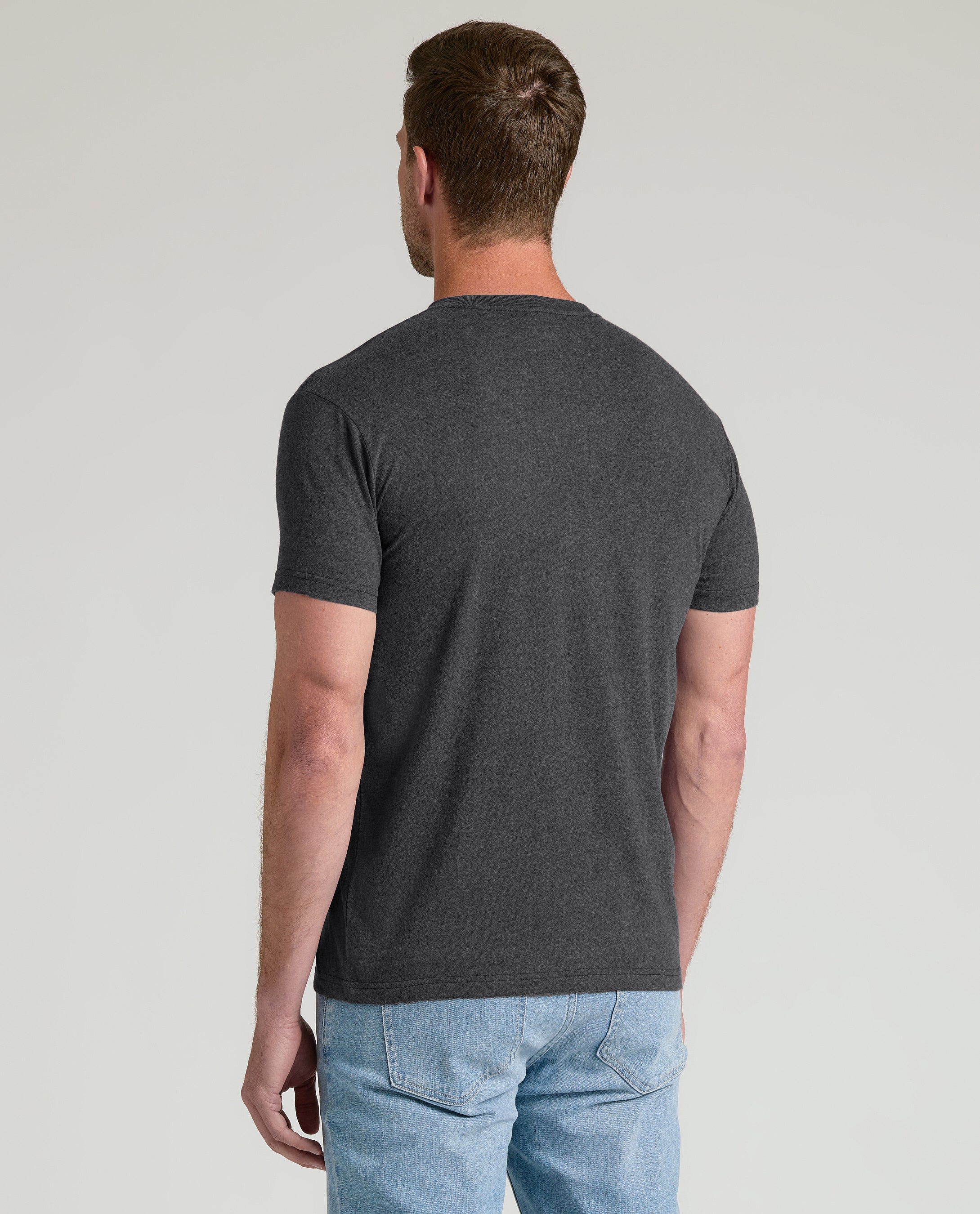 Charcoal Heather Gray Classic Crew Neck - Image 3