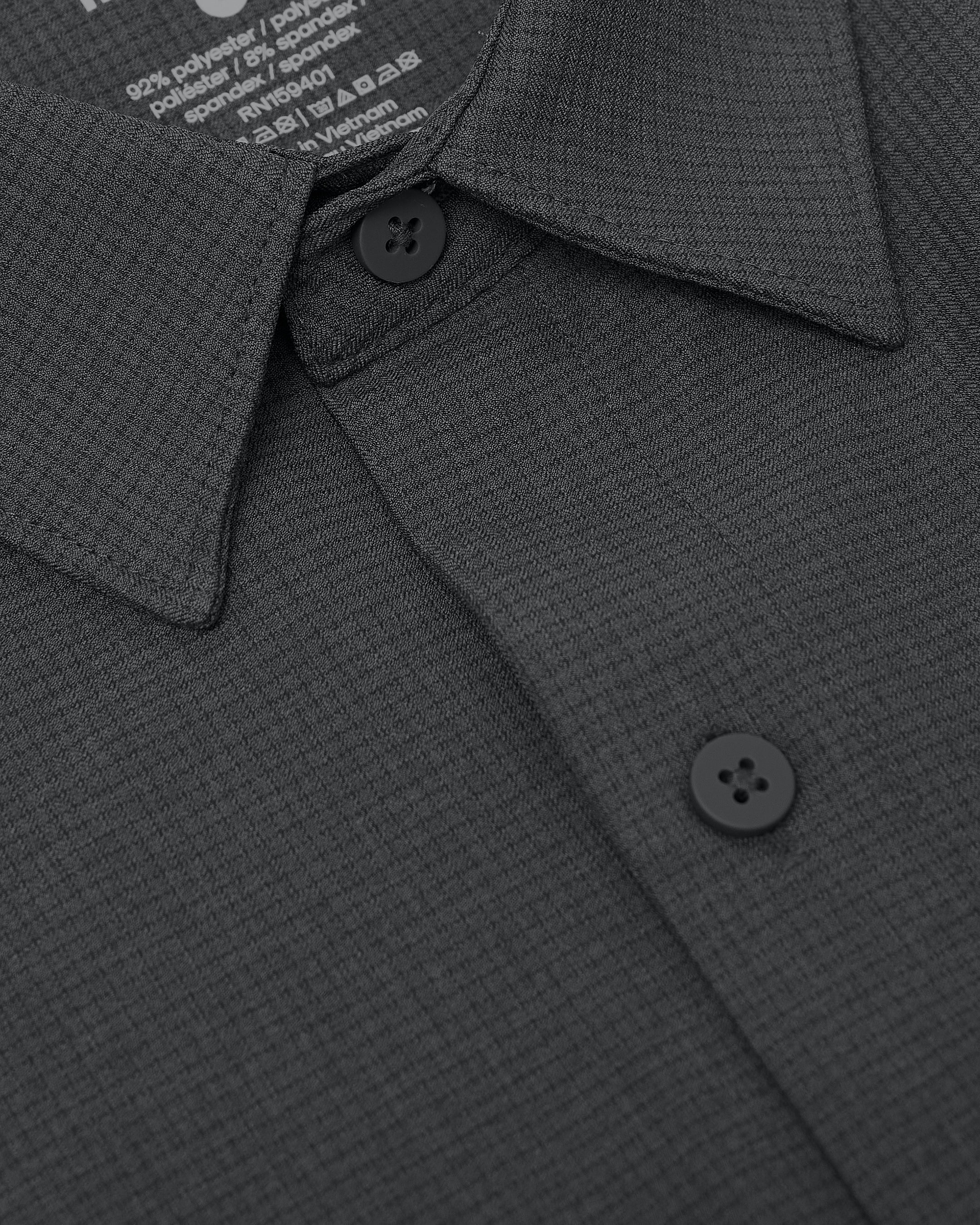 Heather Charcoal Short Sleeve Ripstop Commuter Shirt - Image 7