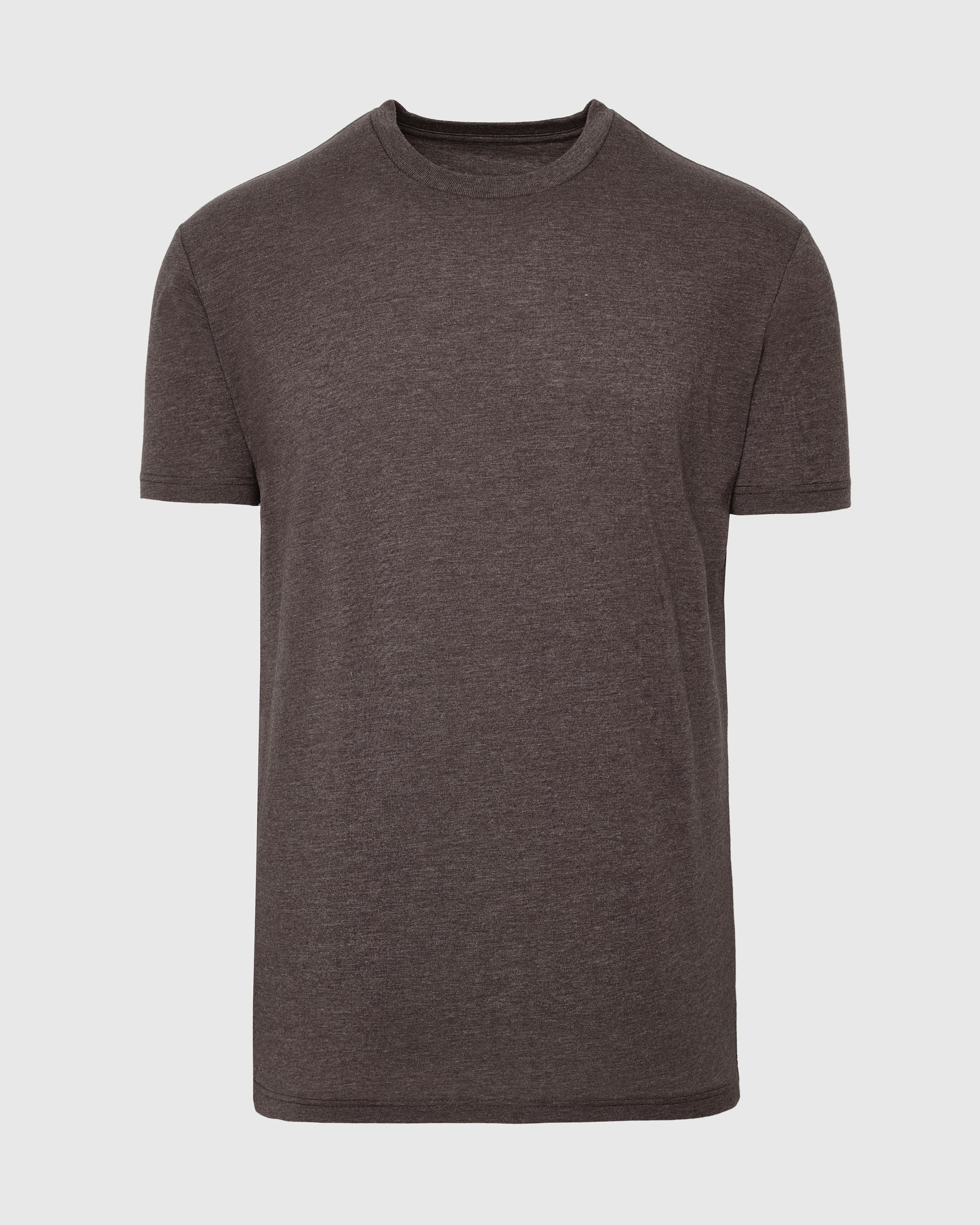 Heather Dark Oak Crew Neck T Shirt - Image 2