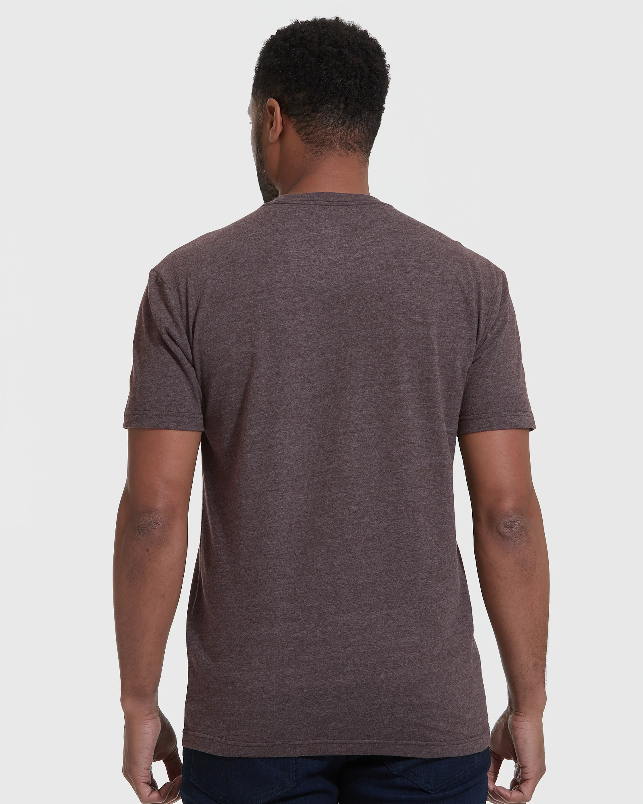 Heather Dark Oak Crew Neck T Shirt - Image 4
