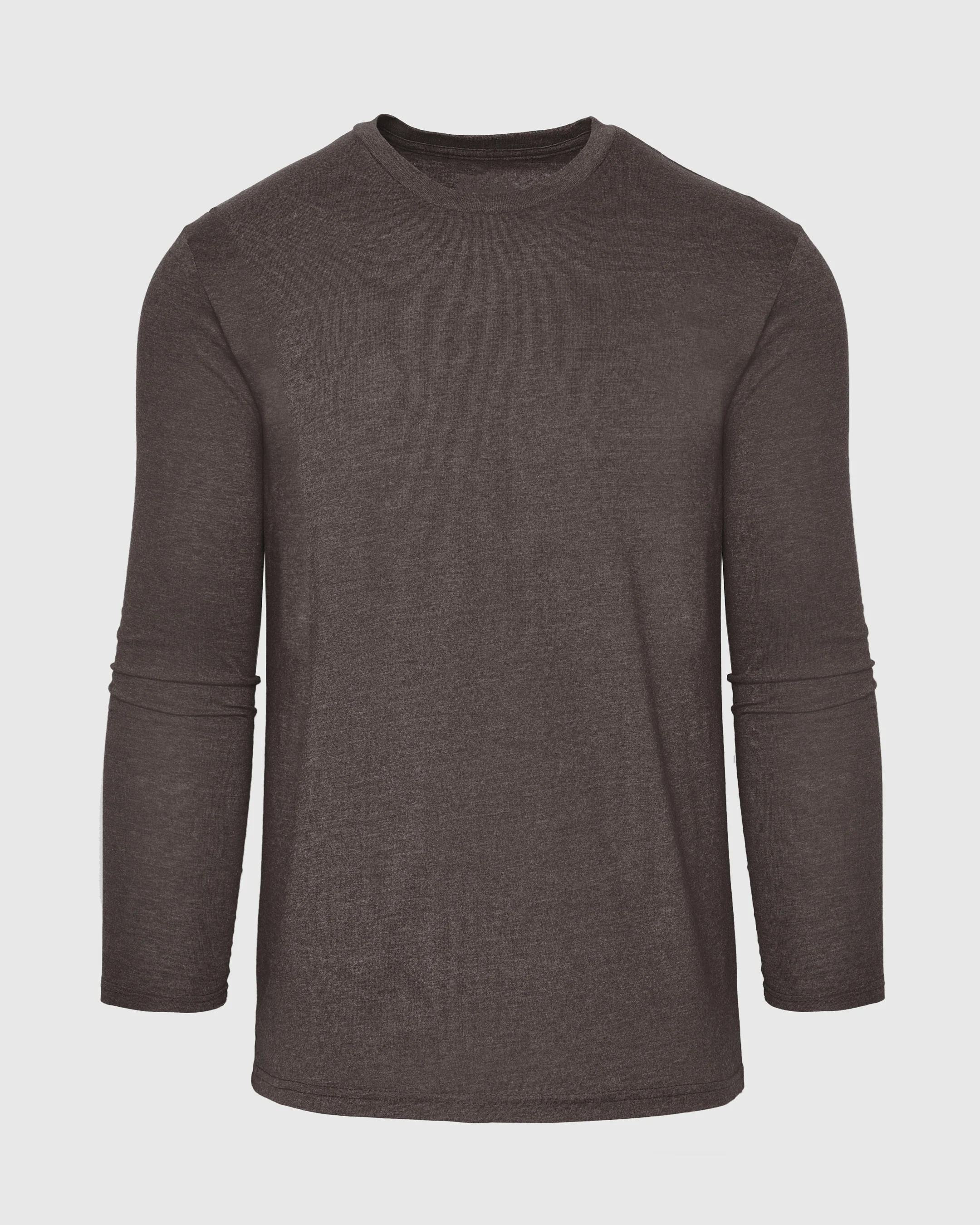 Heather Dark Oak Classic Long Sleeve Crew Neck - Image 2