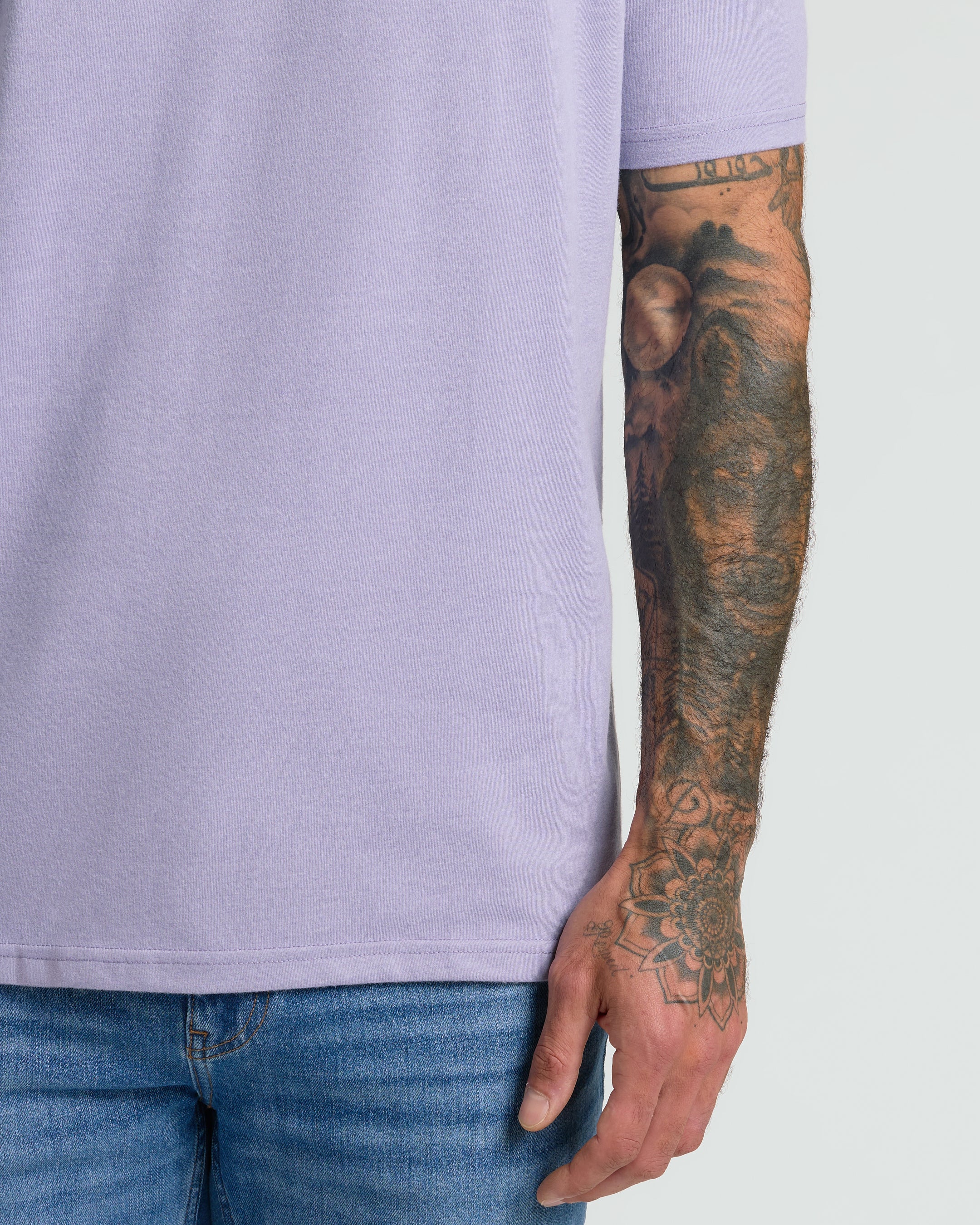 Heather Dark Orchid Classic Crew Neck - Image 6