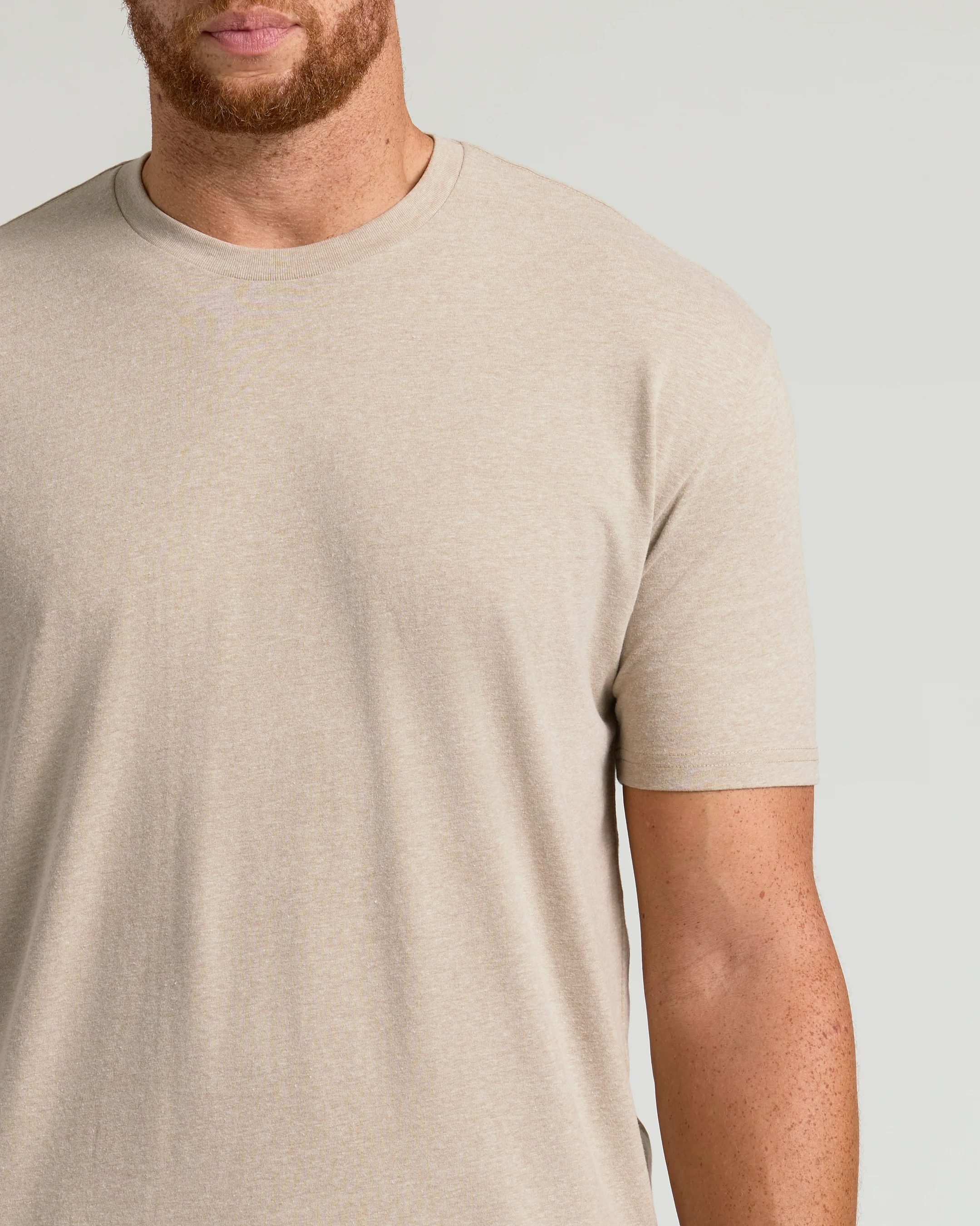 Heather Fennel Tall Straight Hem Crew Neck T-Shirt - Image 5