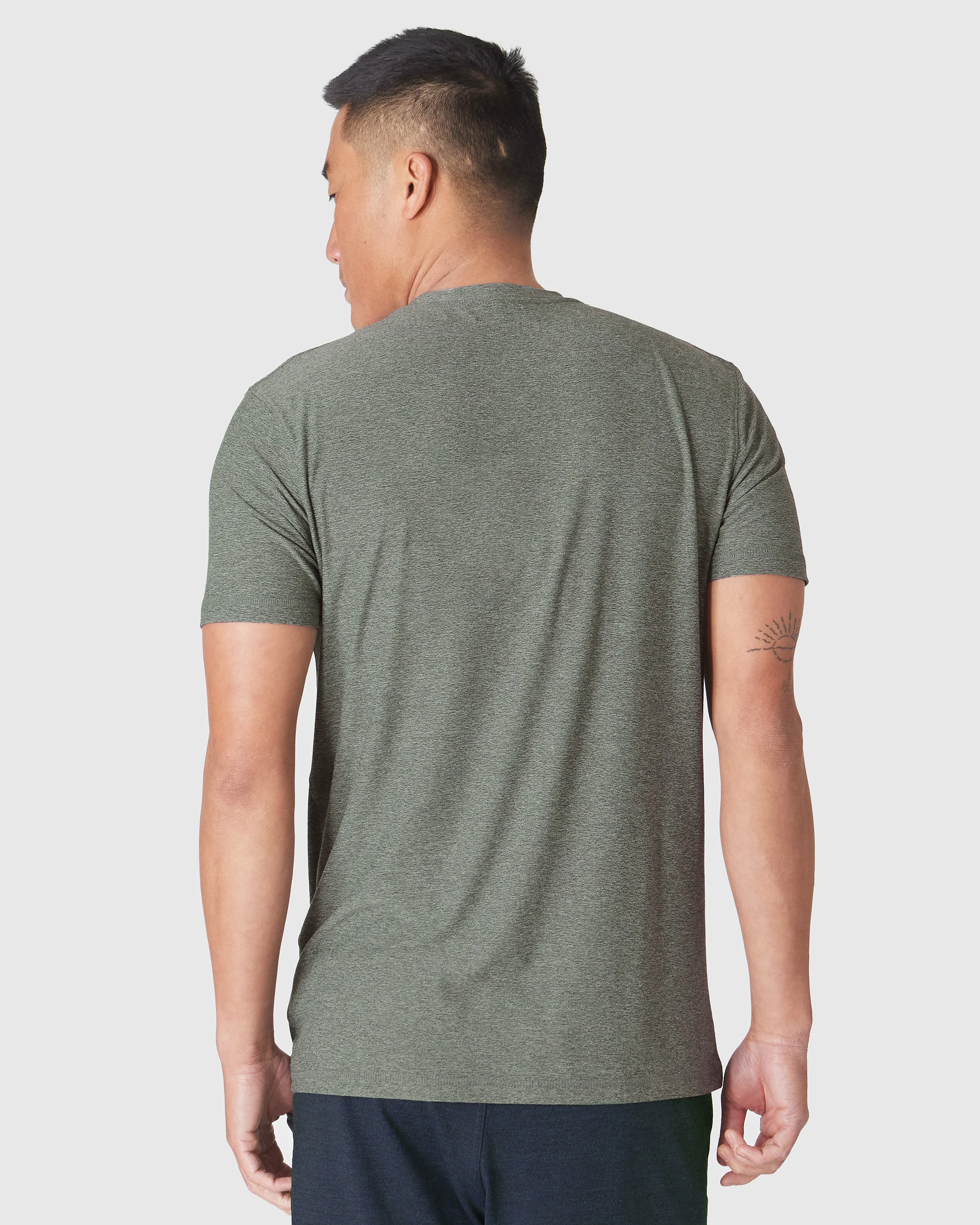 Heather Forest Short Sleeve Active Crew Neck - Image 3