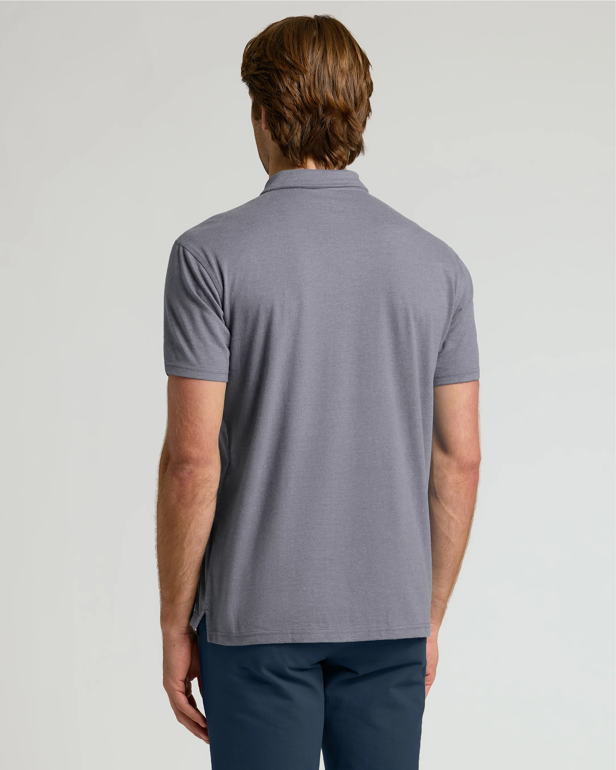 Heather Graphite Short Sleeve Polo - Image 3