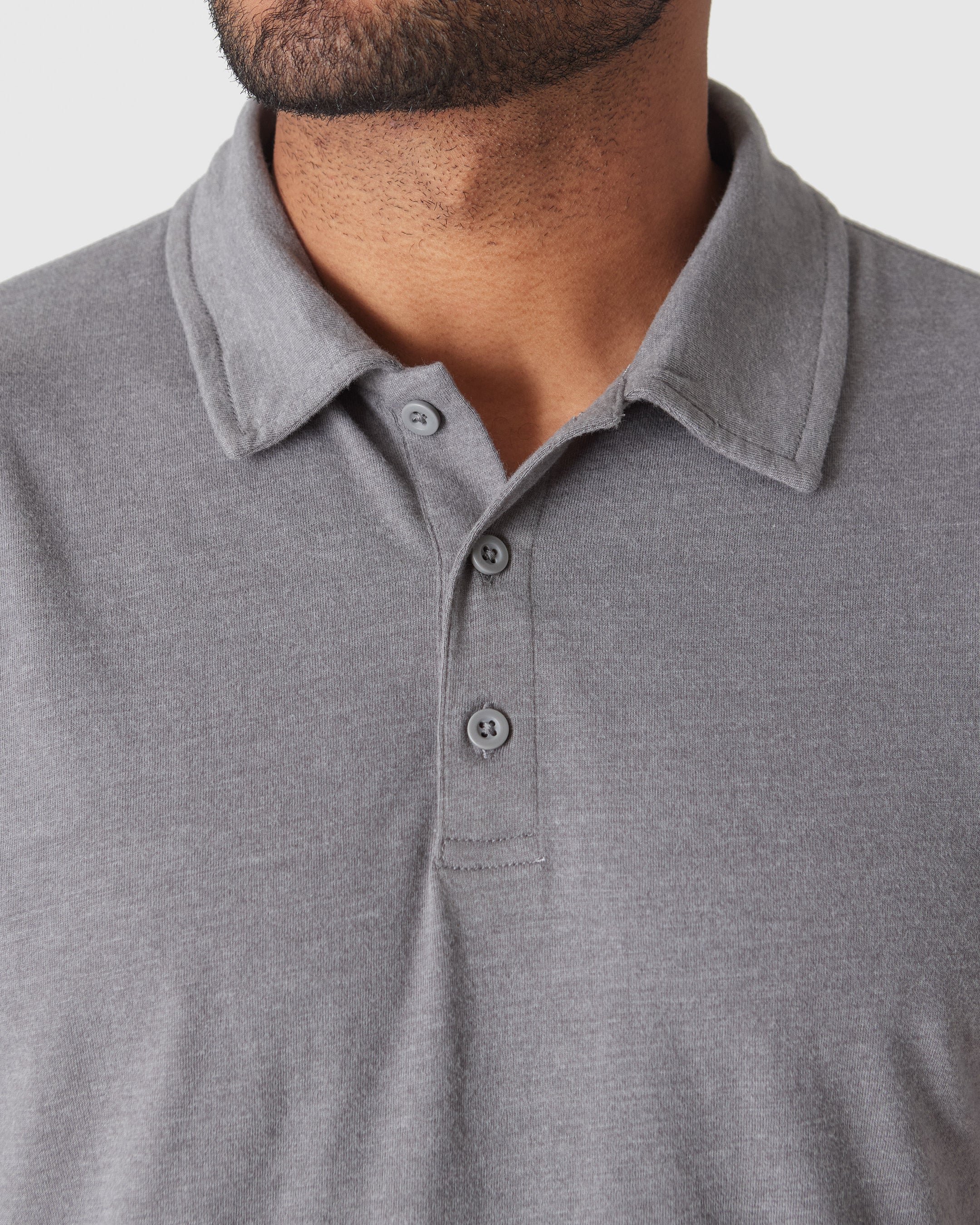 Heather Graphite Short Sleeve Polo - Image 4