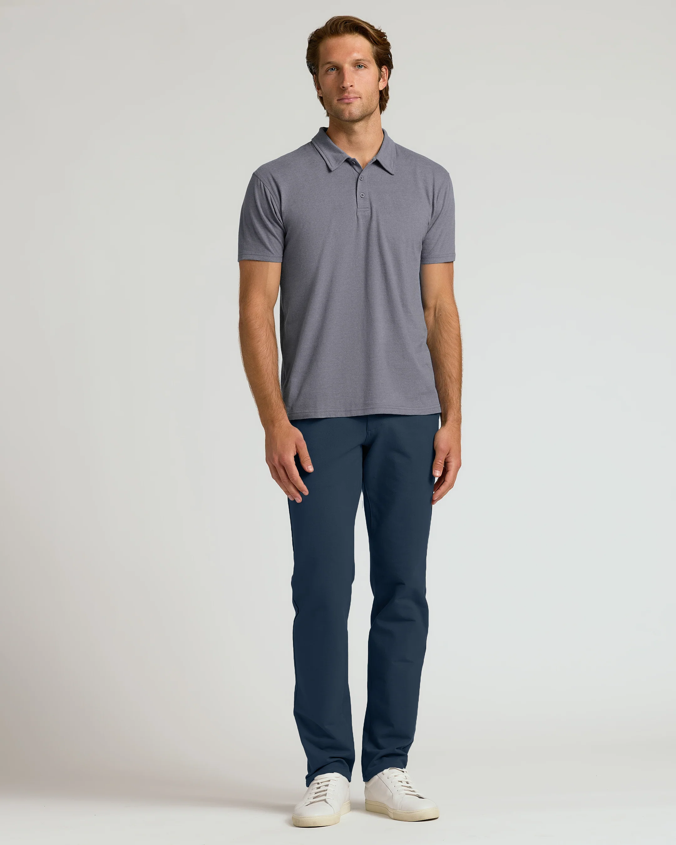 Heather Graphite Short Sleeve Polo - Image 5