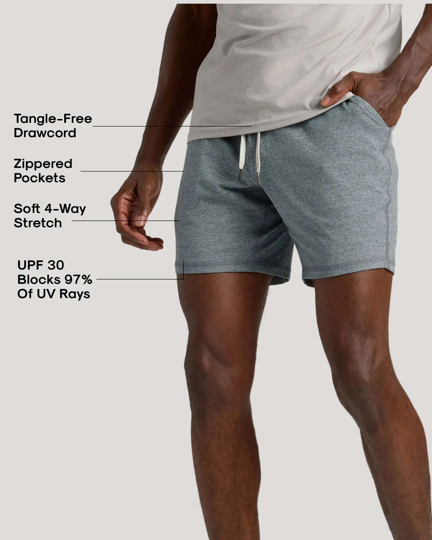 Heather Gray Active Comfort Shorts - Image 3