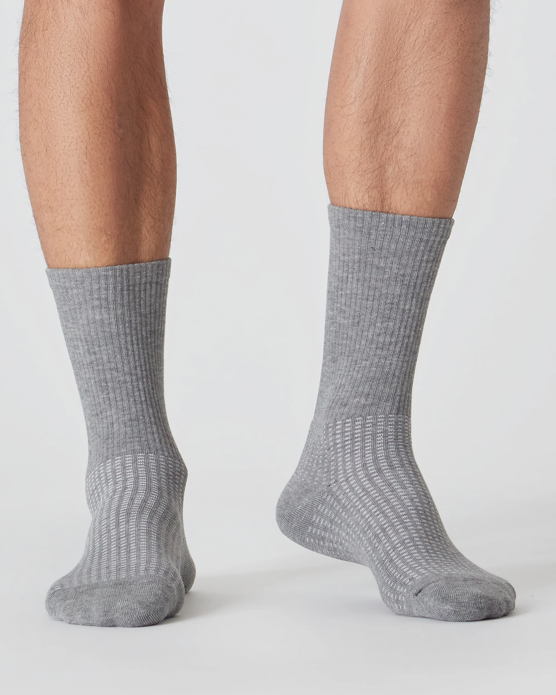 Heather Gray Active Crew Socks 3-Pack - Image 2