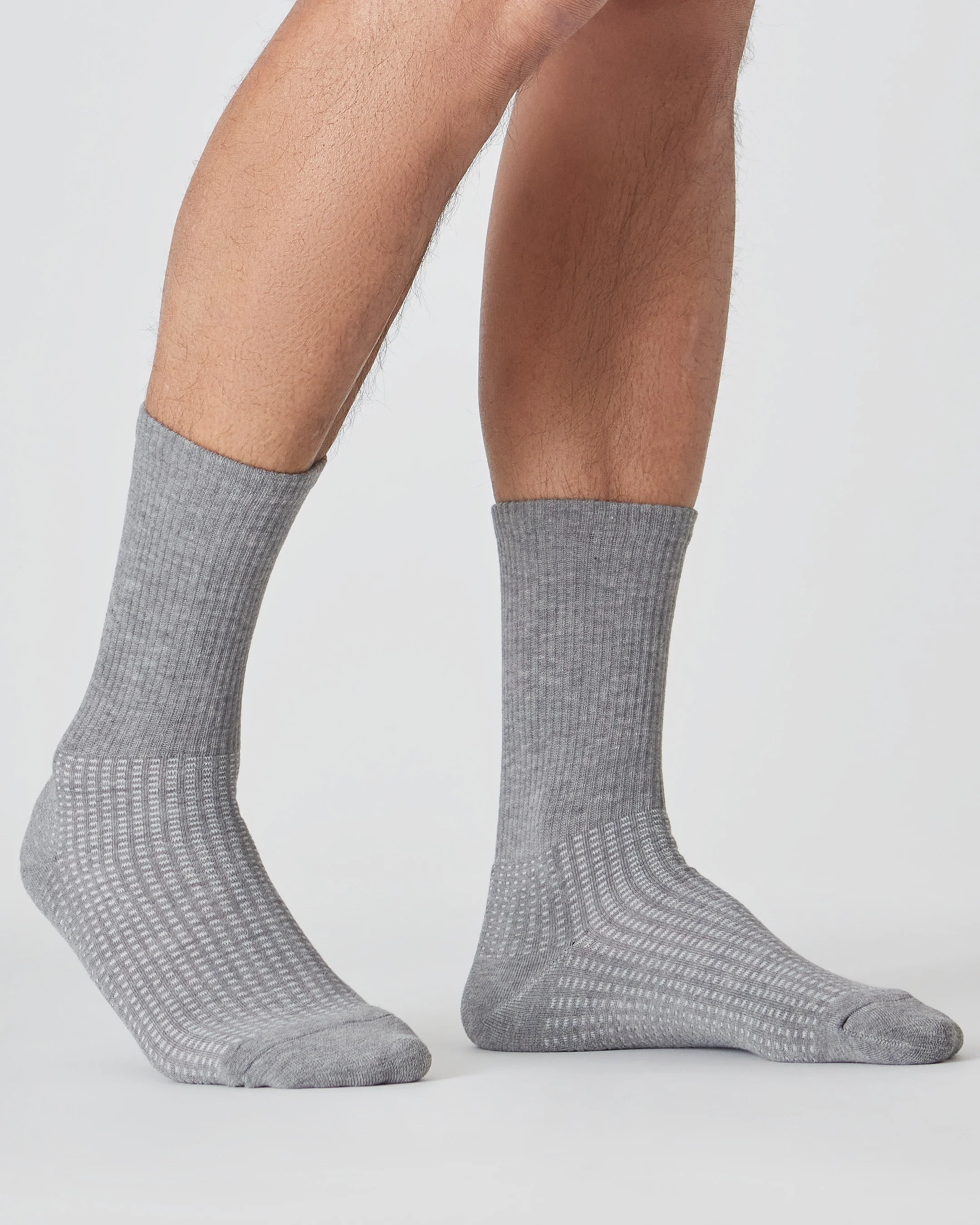 Heather Gray Active Crew Socks 3-Pack - Image 3