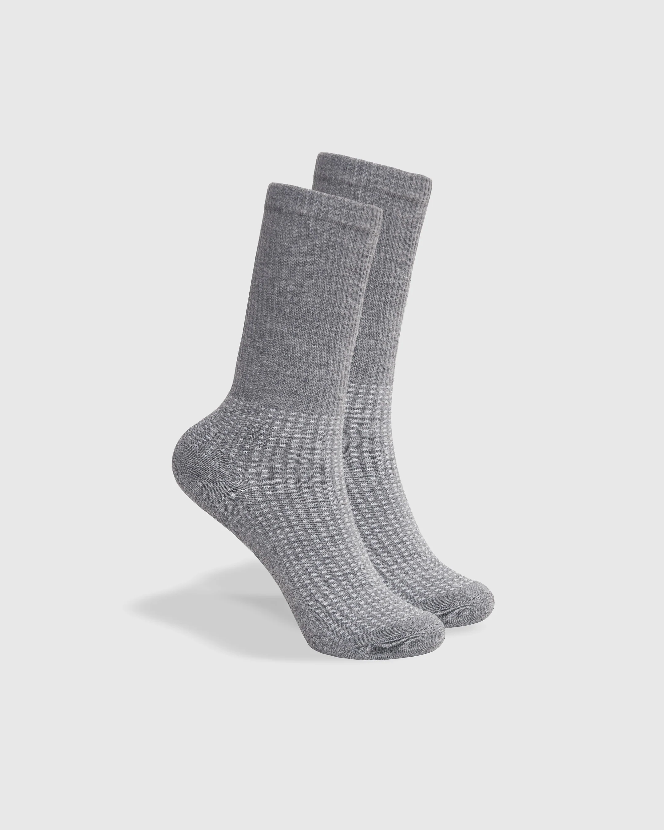 Heather Gray Active Crew Socks 3-Pack - Image 4
