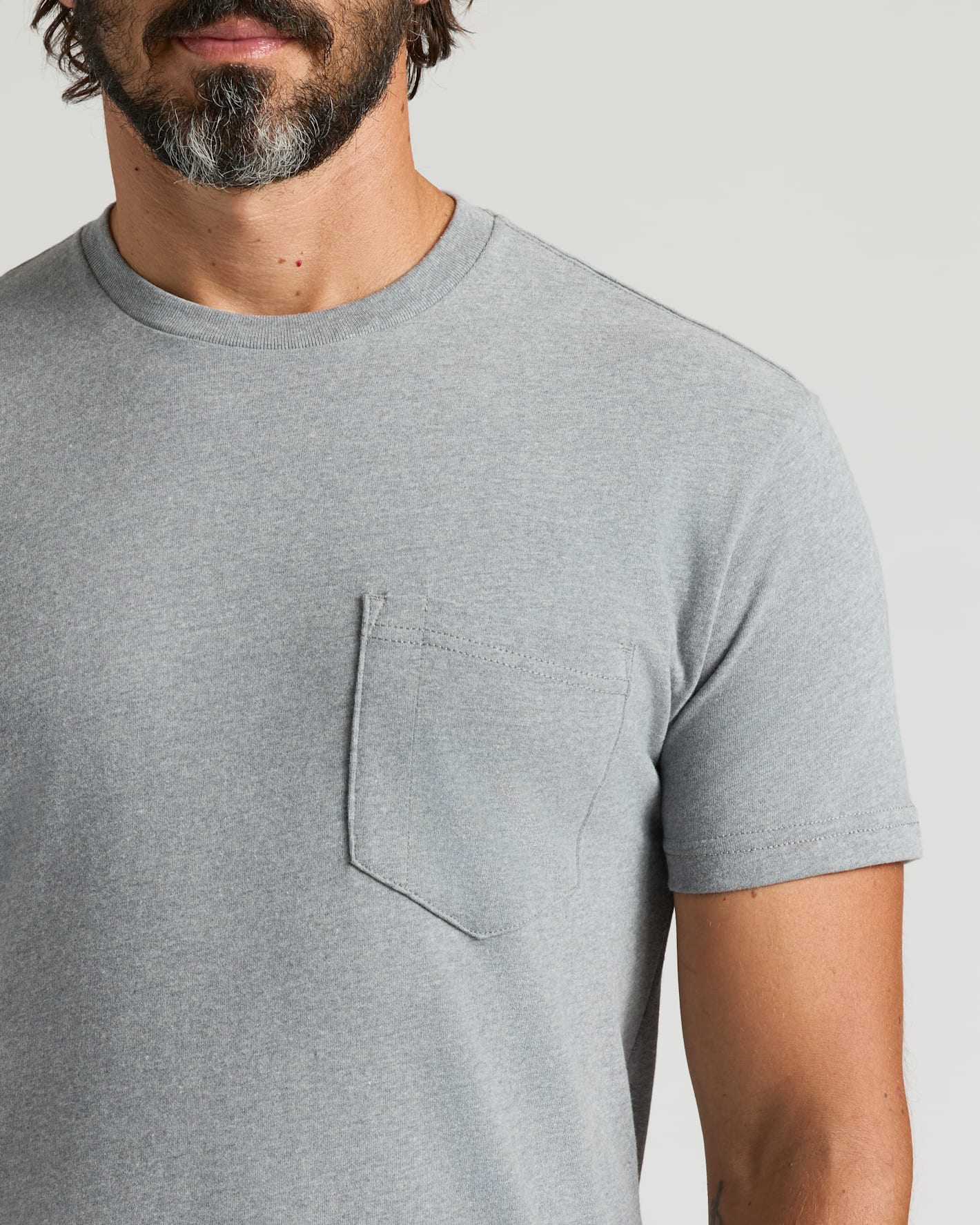 Heather Gray Heavyweight Pocket Crew - Image 5