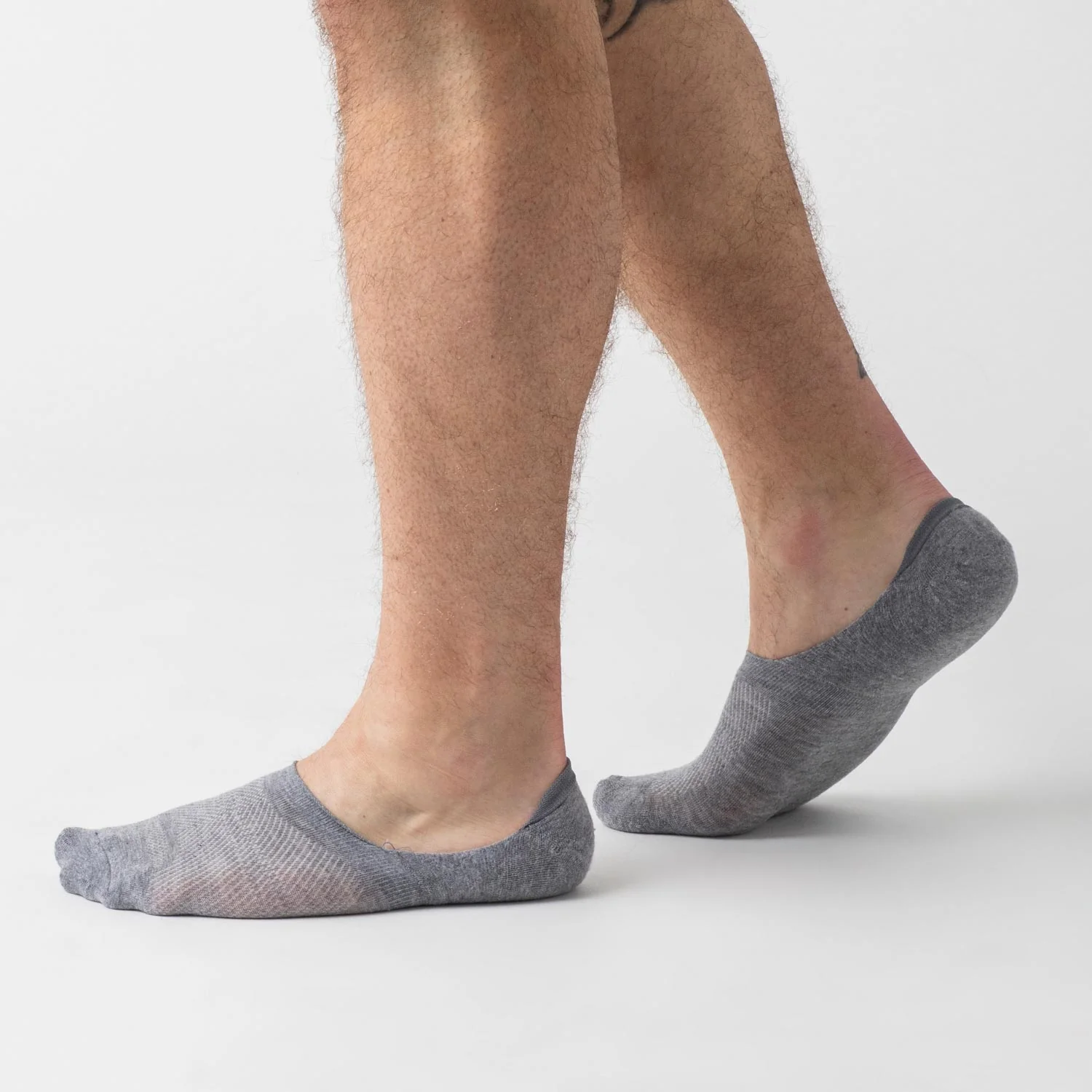 Heather Gray Never Show Socks 6-Pack - Image 4