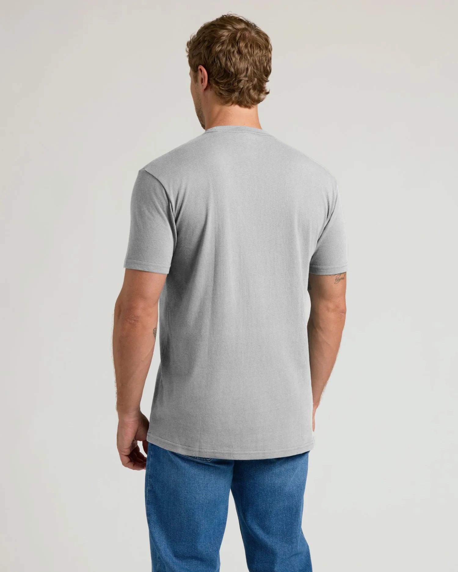 Heather Gray Pocket Crew Tee - Image 3