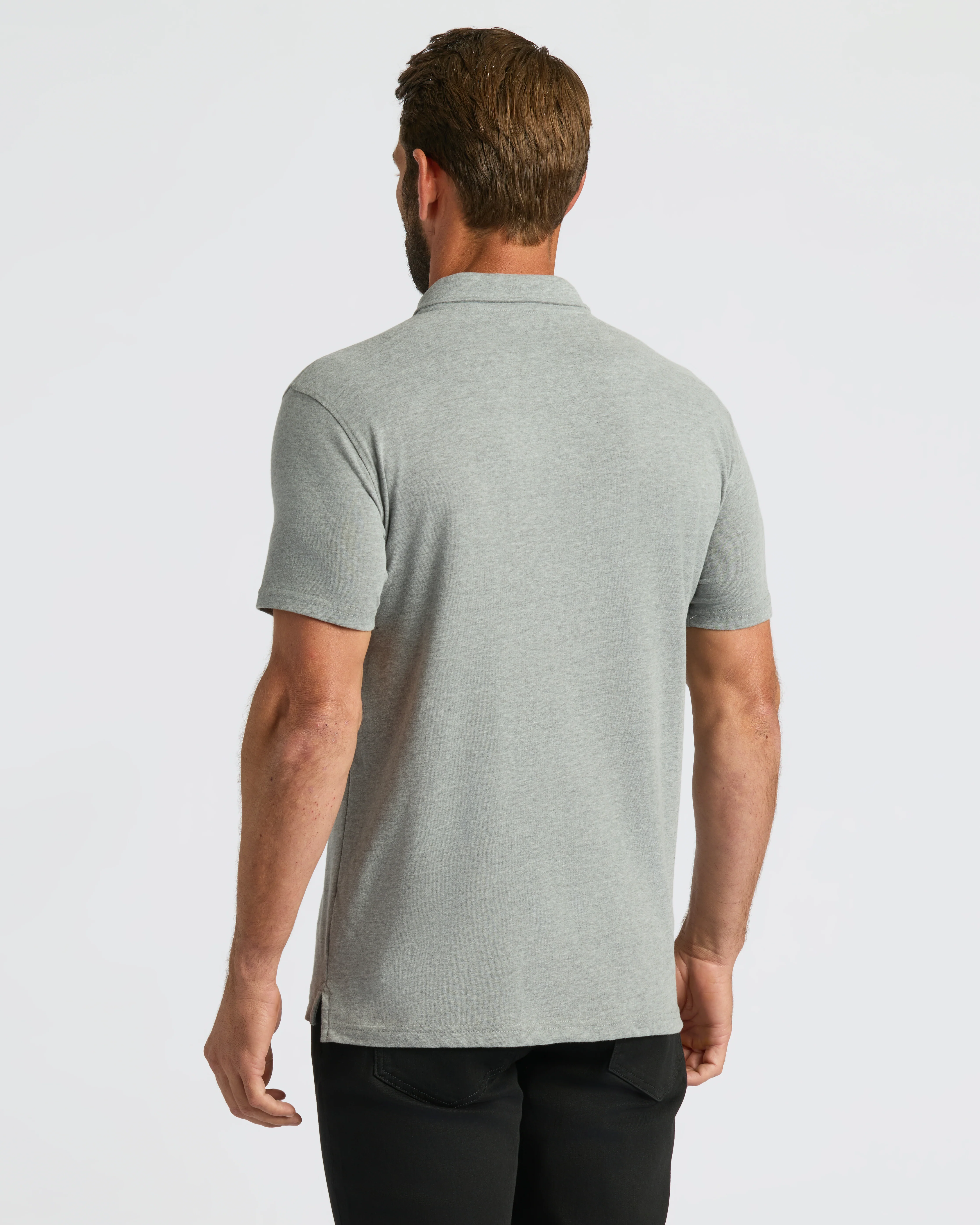 Heather Gray Classic Polo - Image 5