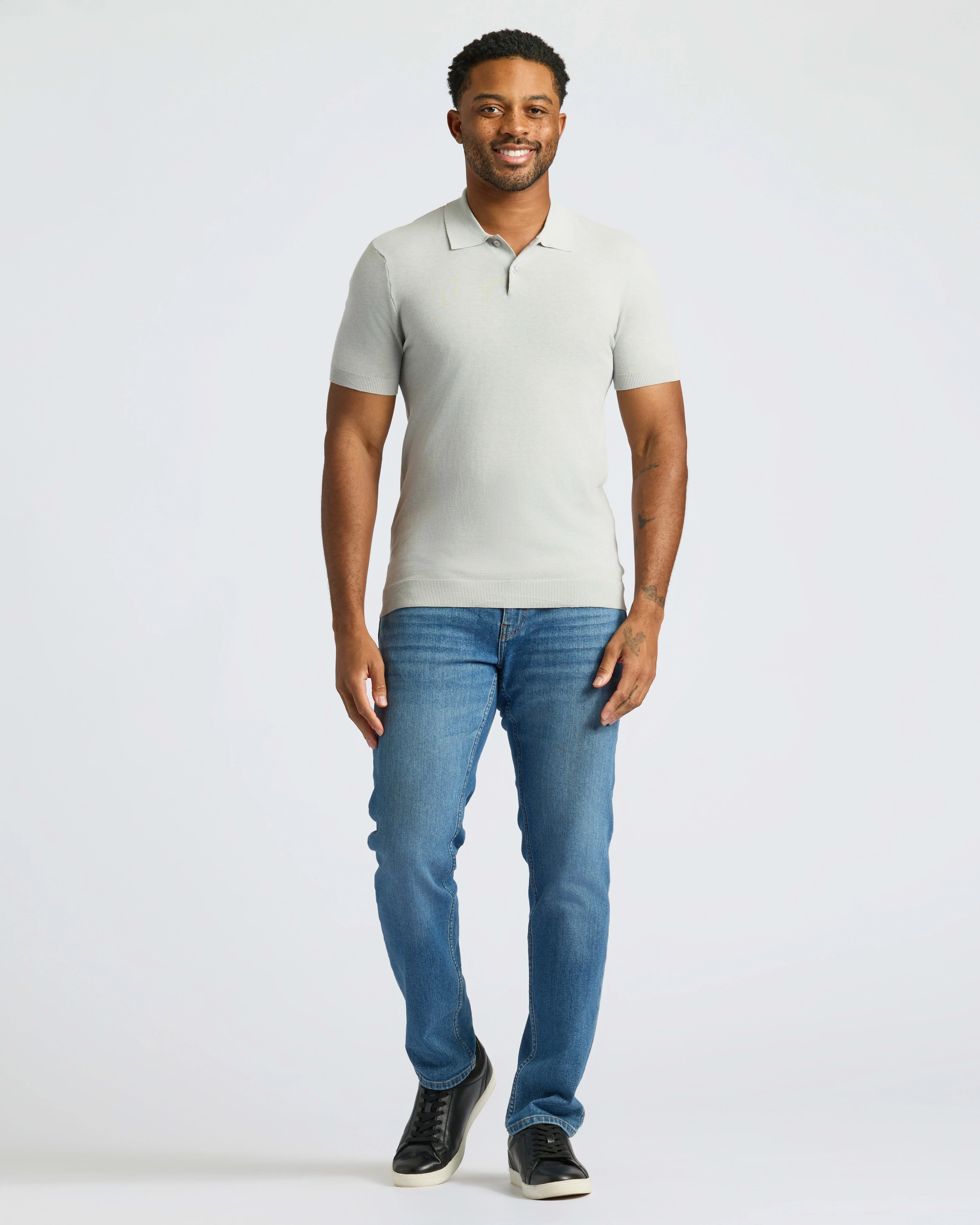 Heather Gray Dressy Polo - Image 3