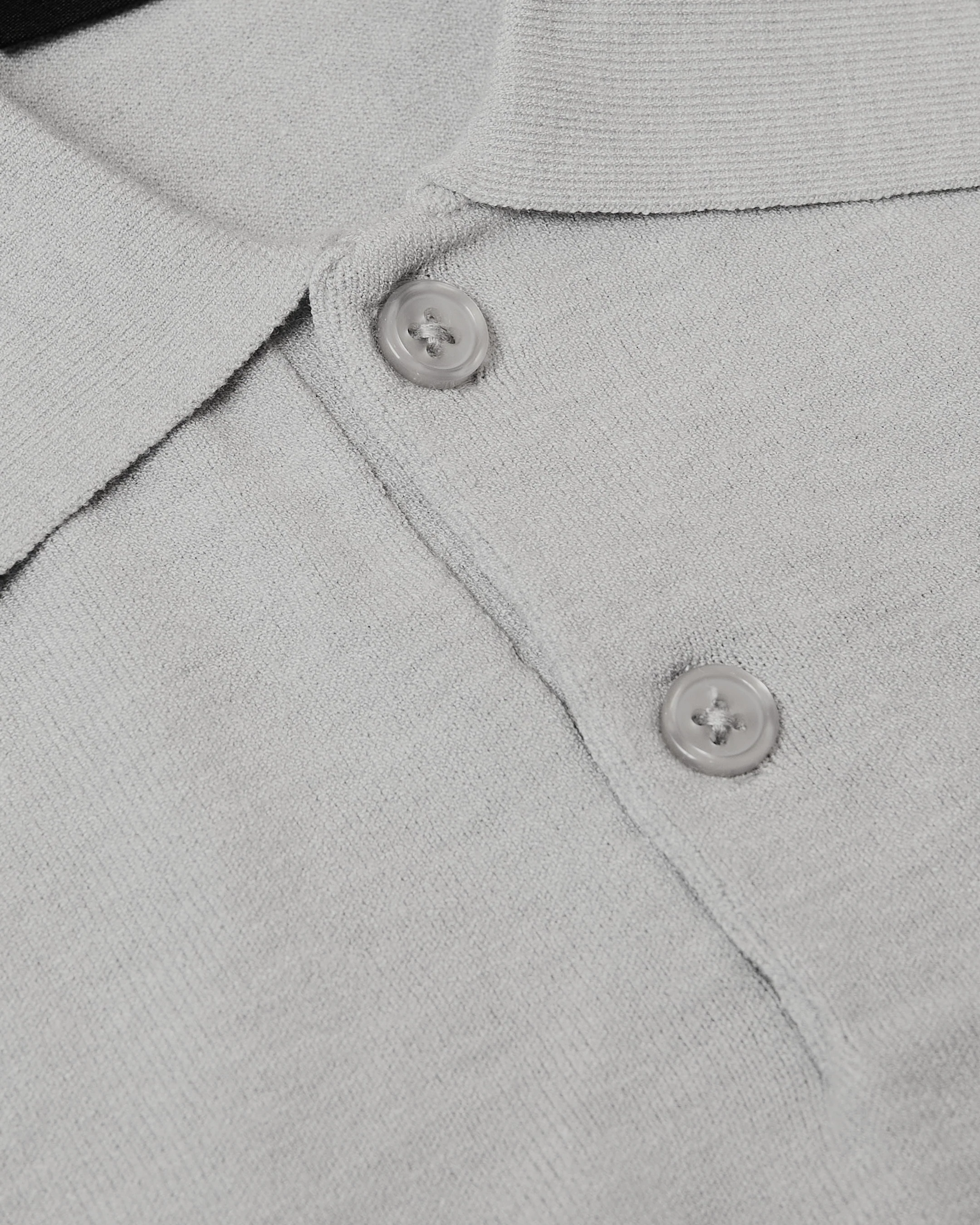 Heather Gray Short Sleeve Sweater Polo - Image 6