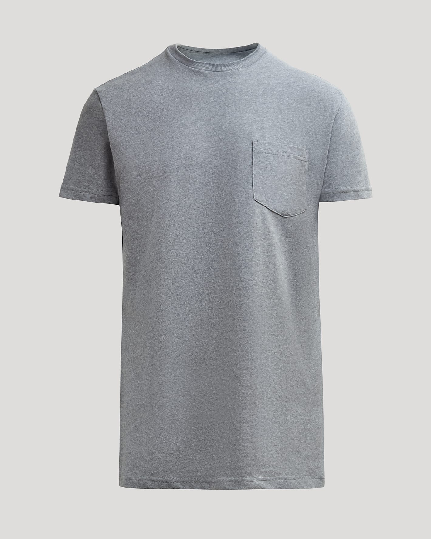 Heather Gray Tall Heavyweight Pocket Crew - Image 2