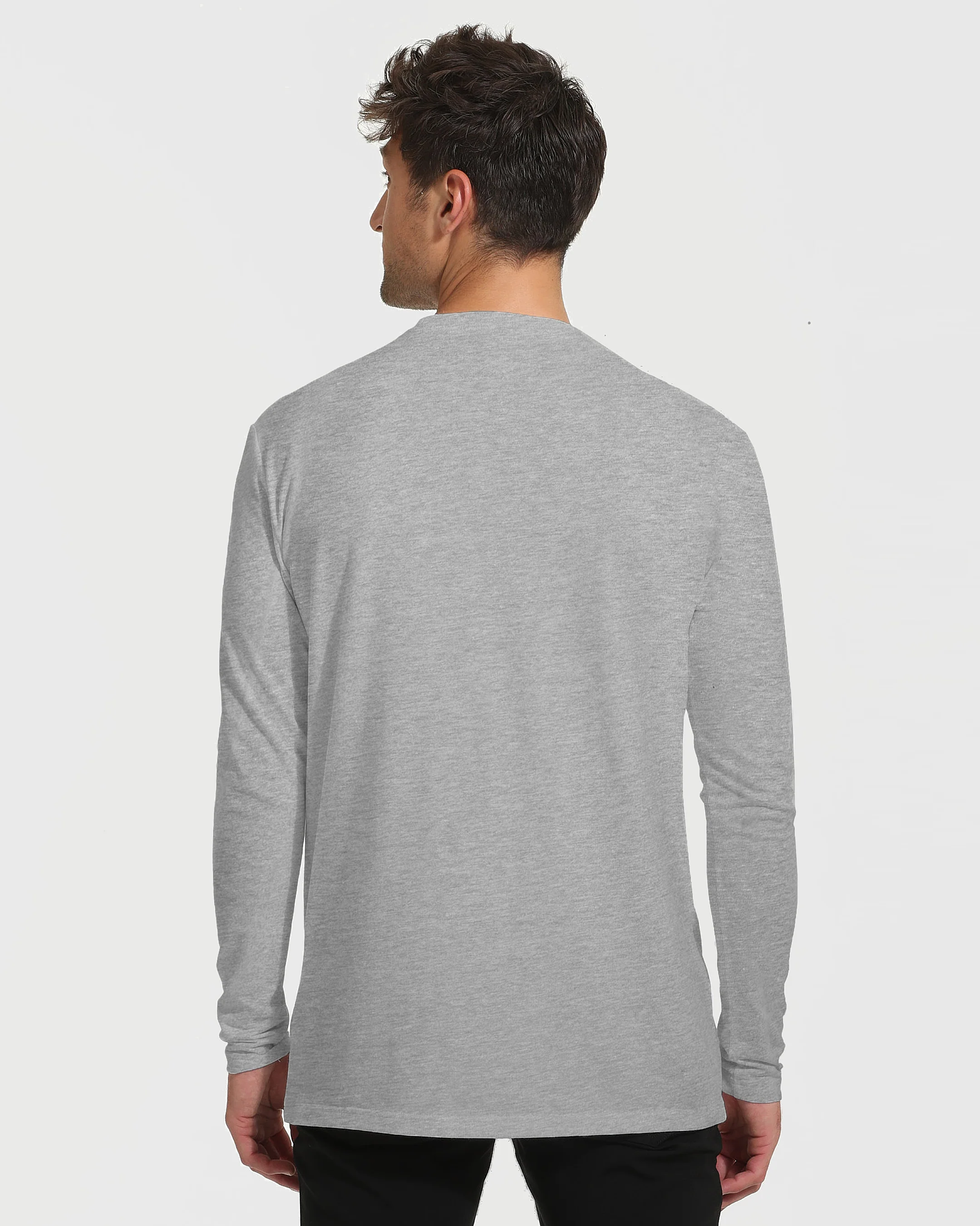 Heather Gray Tall Long Sleeve T-Shirt - Image 3