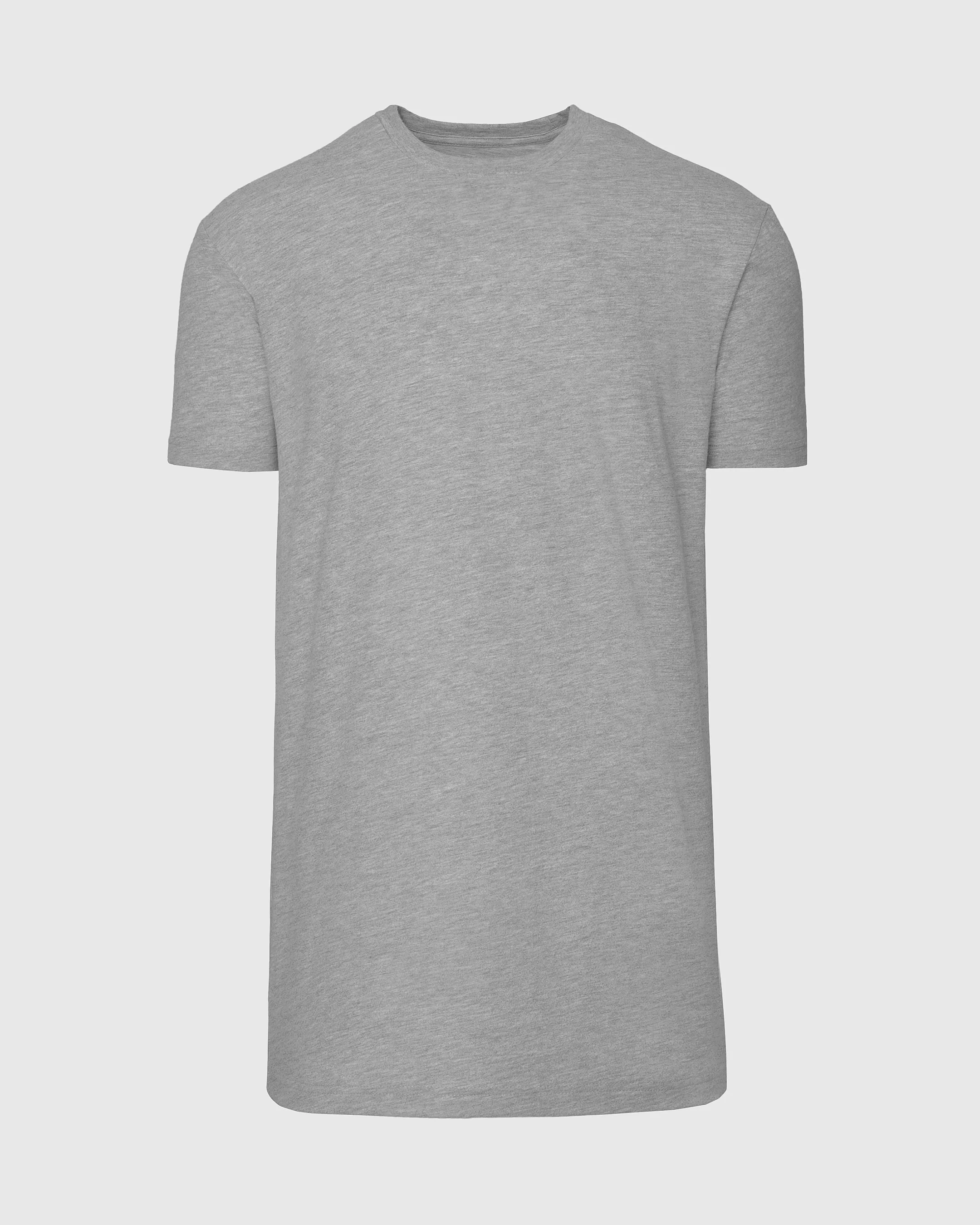 Heather Gray Tall Straight Hem Crew Neck T-Shirt - Image 2