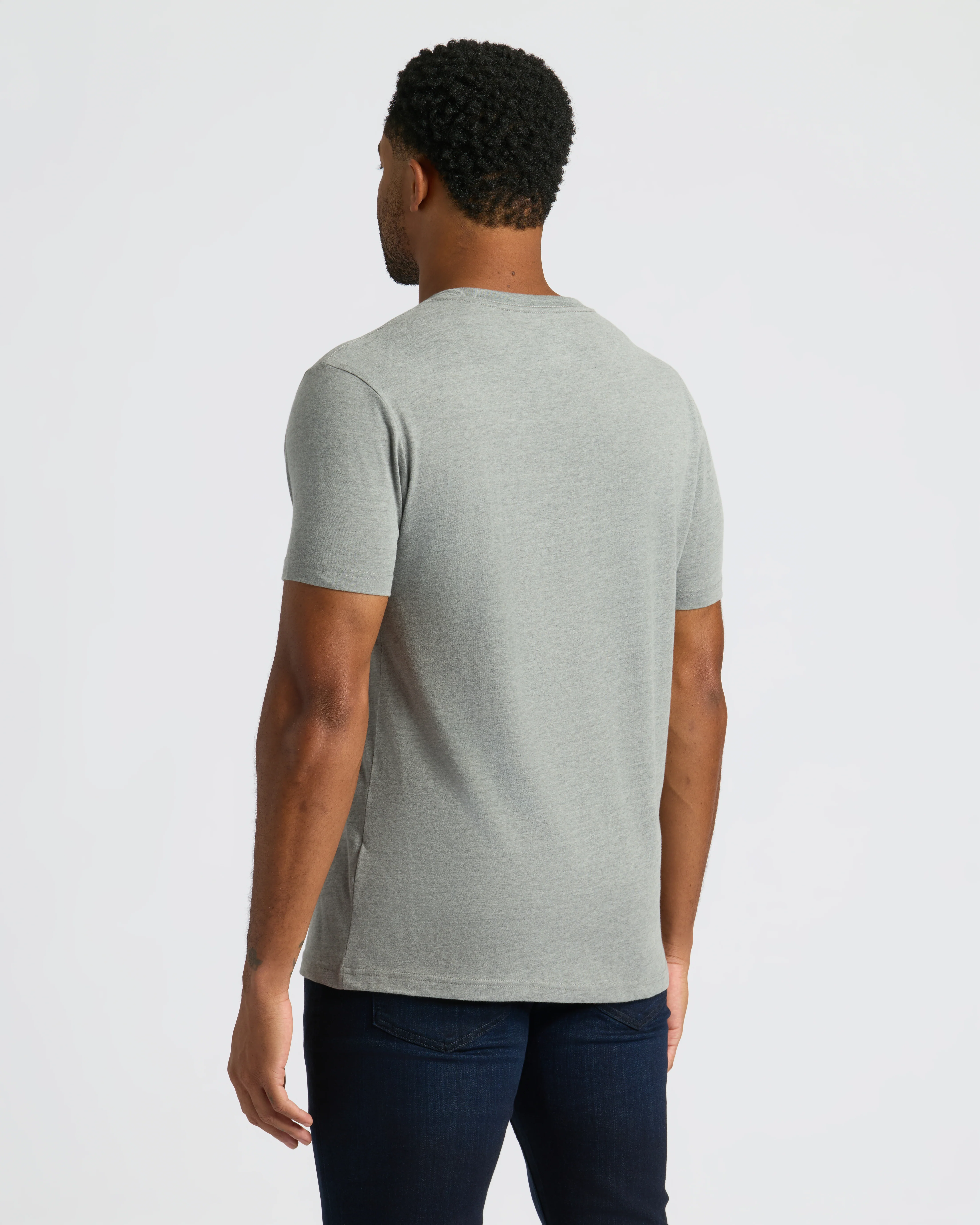 Heather Gray Classic V-Neck - Image 4
