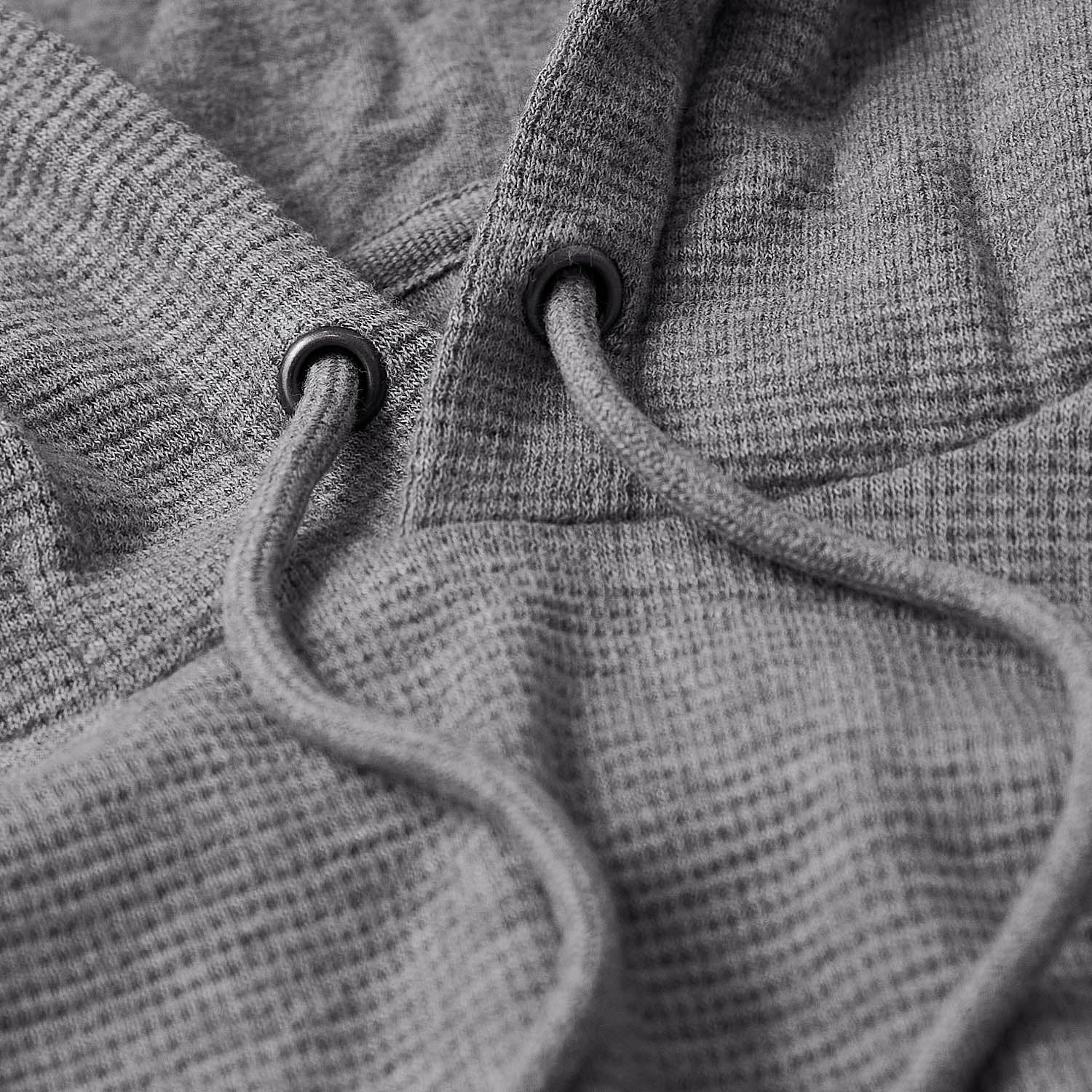 Heather Gray Waffle Hoodie - Image 8