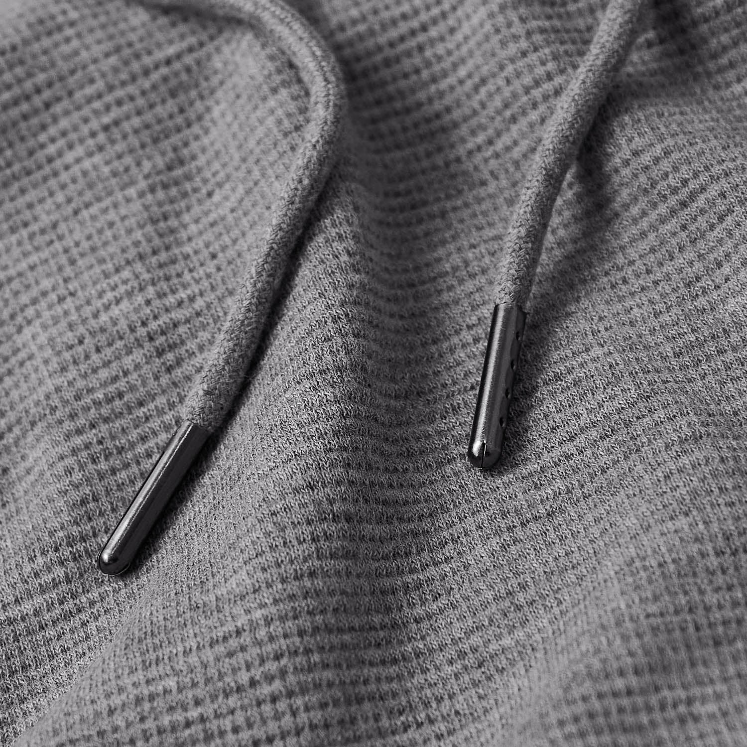 Heather Gray Waffle Hoodie - Image 9