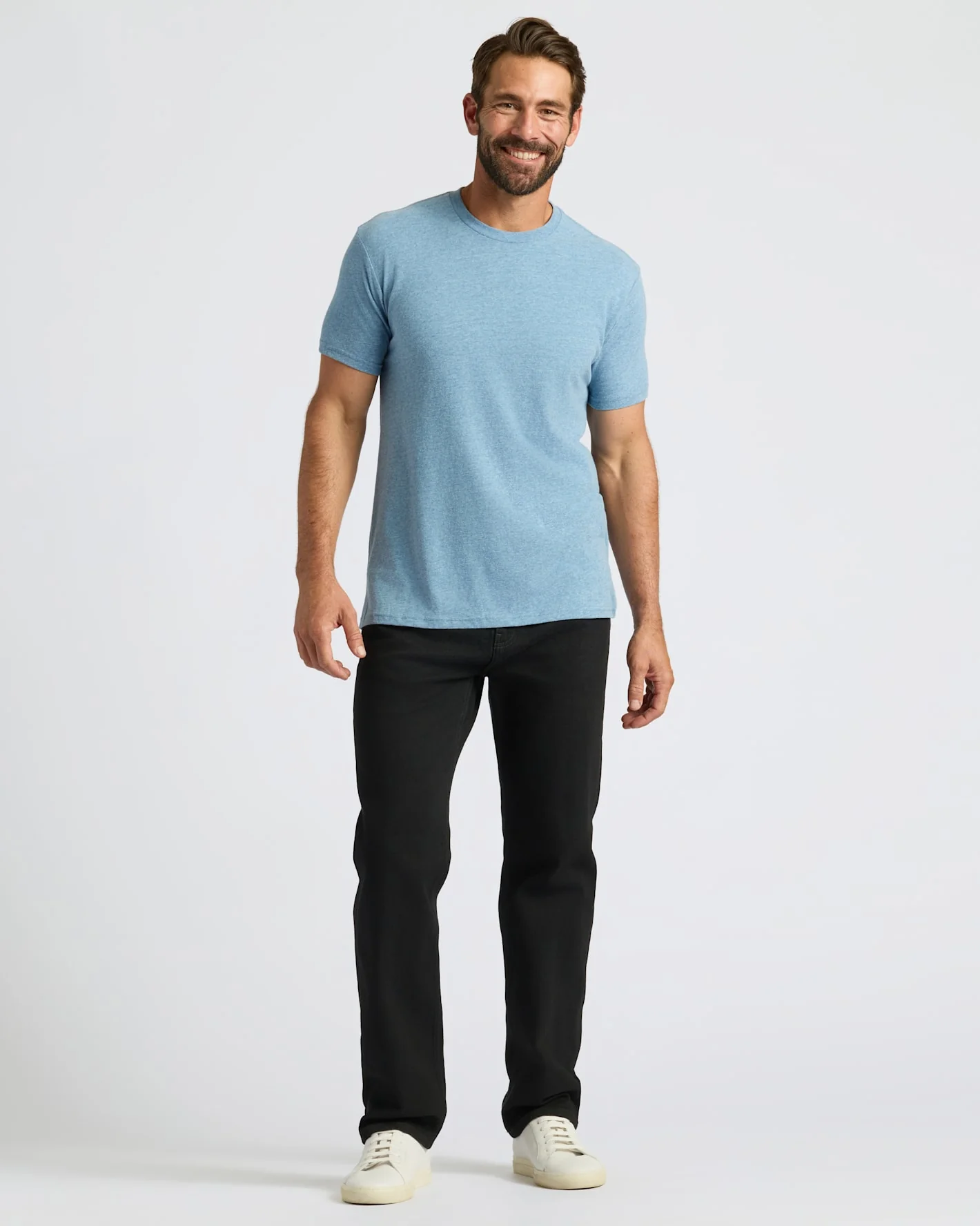 Heather Indigo Classic Crew Neck - Image 3