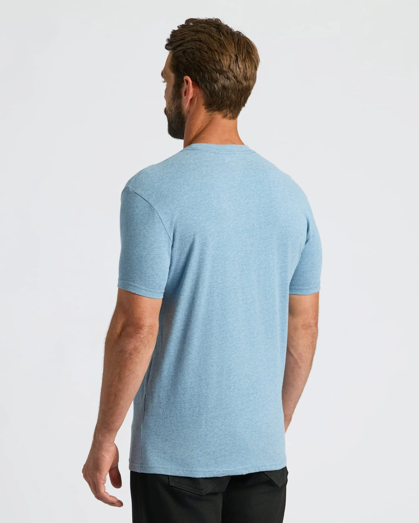 Heather Indigo Classic Crew Neck - Image 4