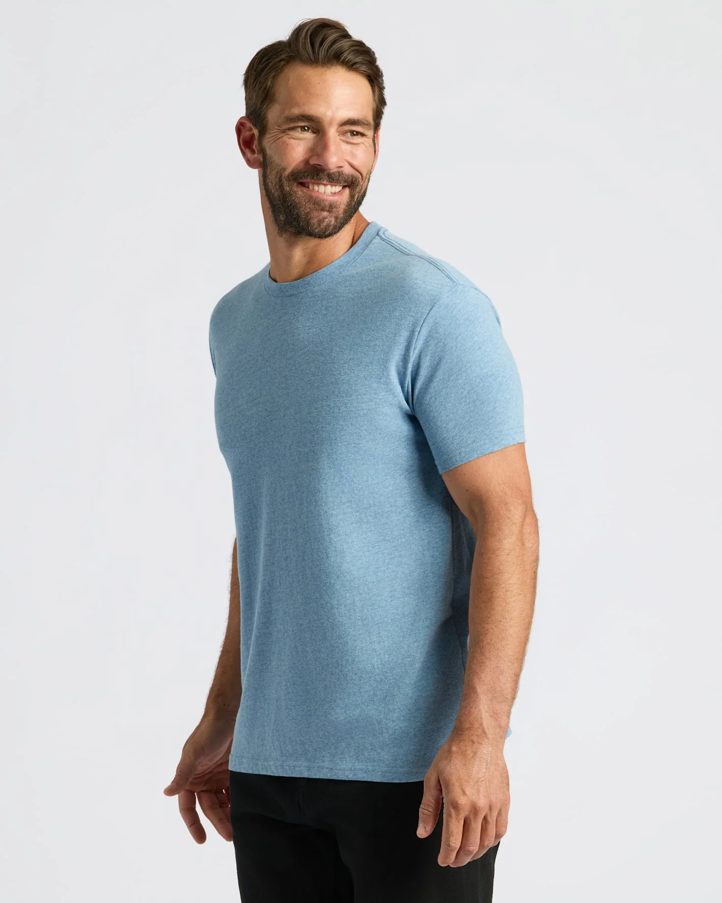 Heather Indigo Classic Crew Neck - Image 5