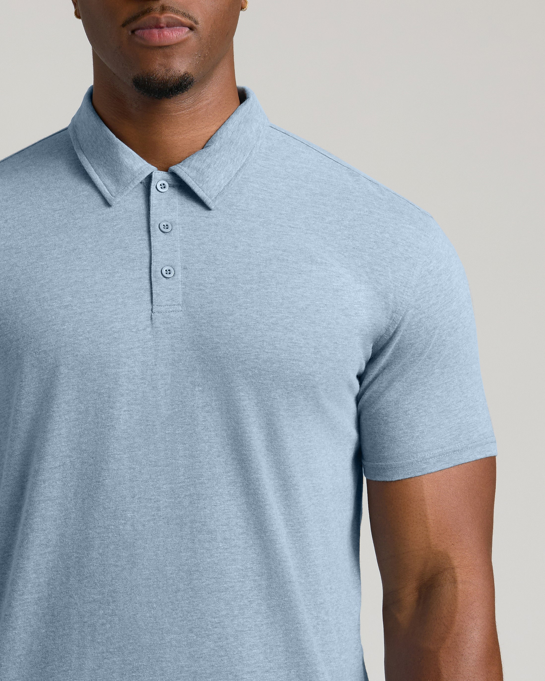 Heather Indigo Short Sleeve Tall Polo - Image 5