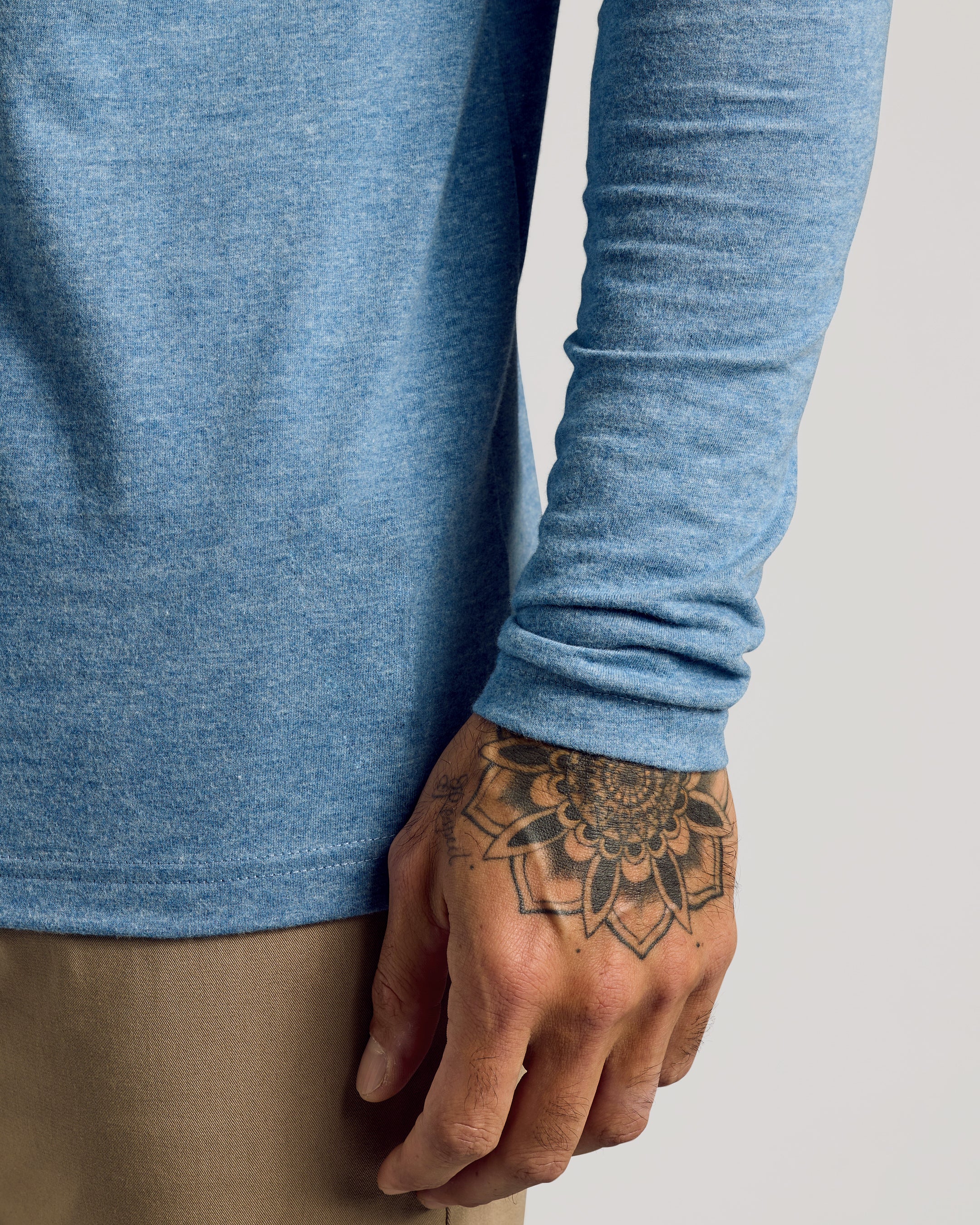 Heather Indigo Tall Long Sleeve T-Shirt - Image 5