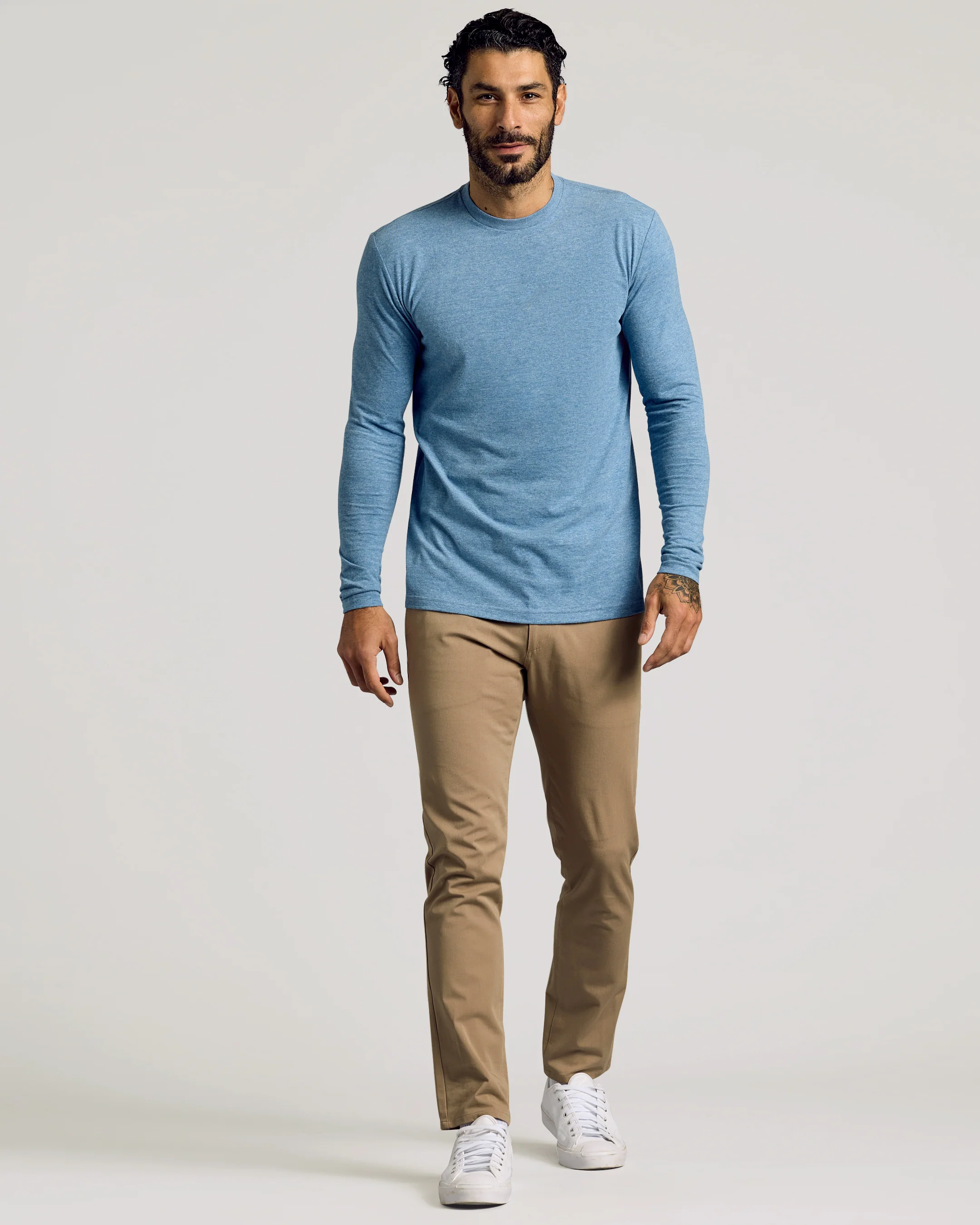 Heather Indigo Tall Long Sleeve T-Shirt - Image 6