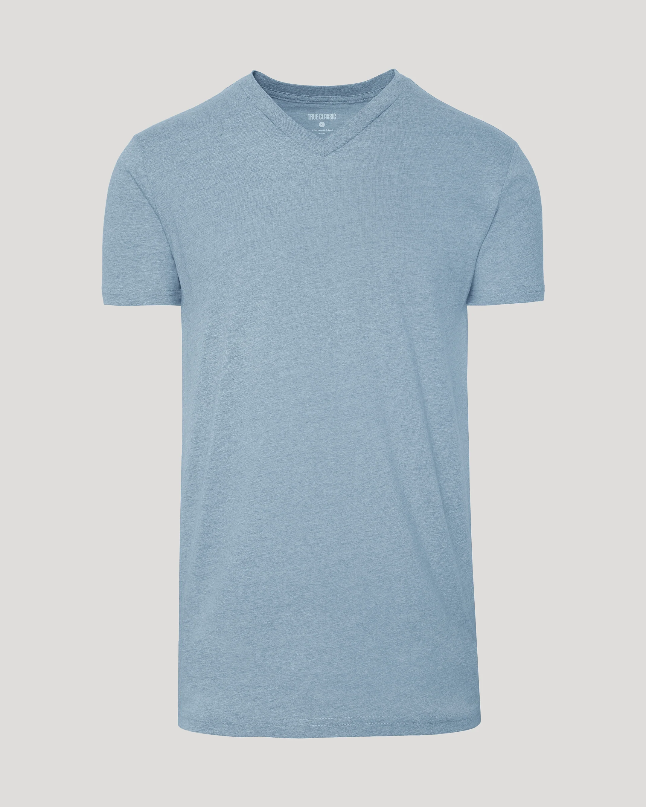 Heather Indigo Tall Short Sleeve Classic V-Neck - Image 2