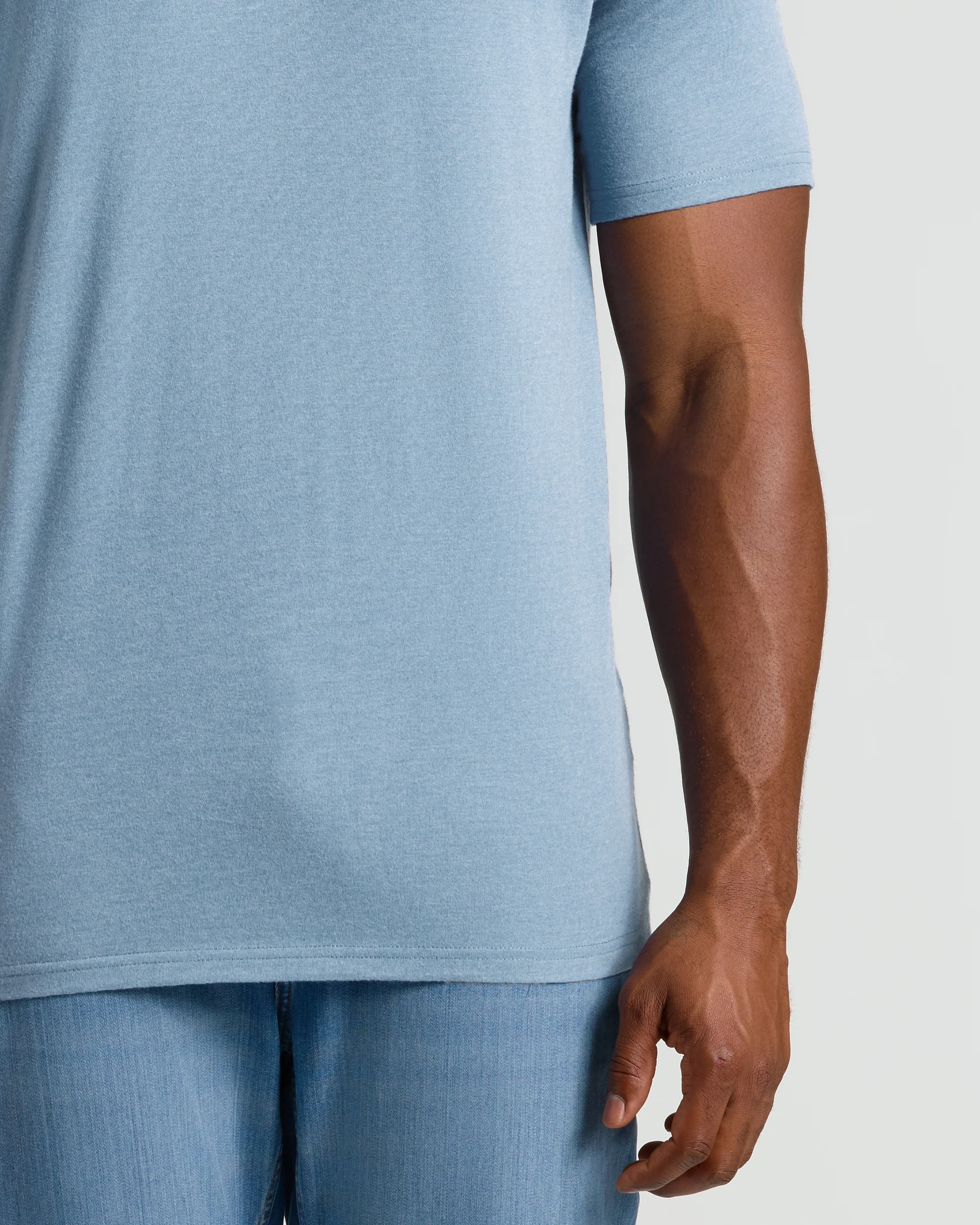 Heather Indigo Tall Short Sleeve Classic V-Neck - Image 7