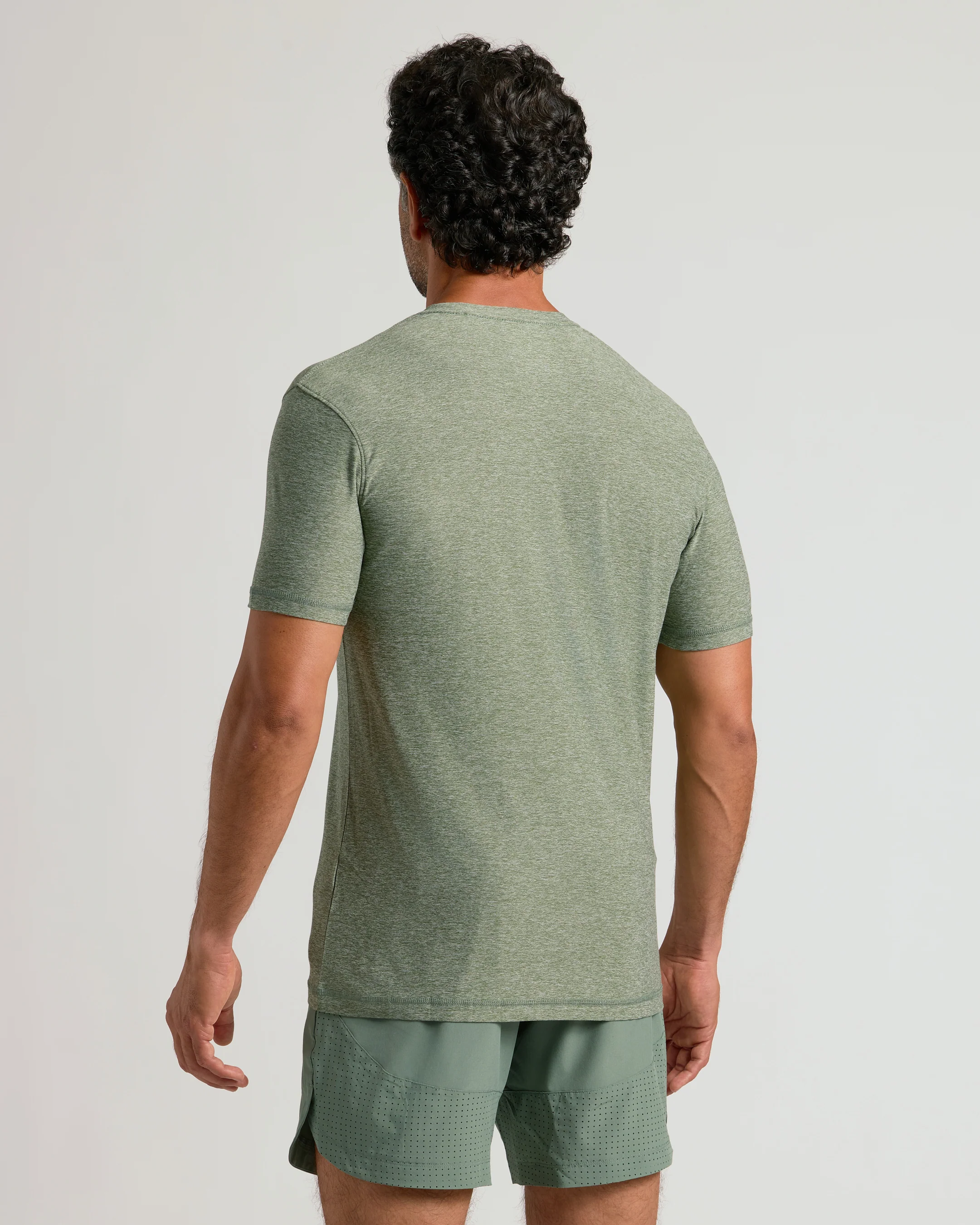 Heather Juniper Active Crew Neck Tee - Image 3