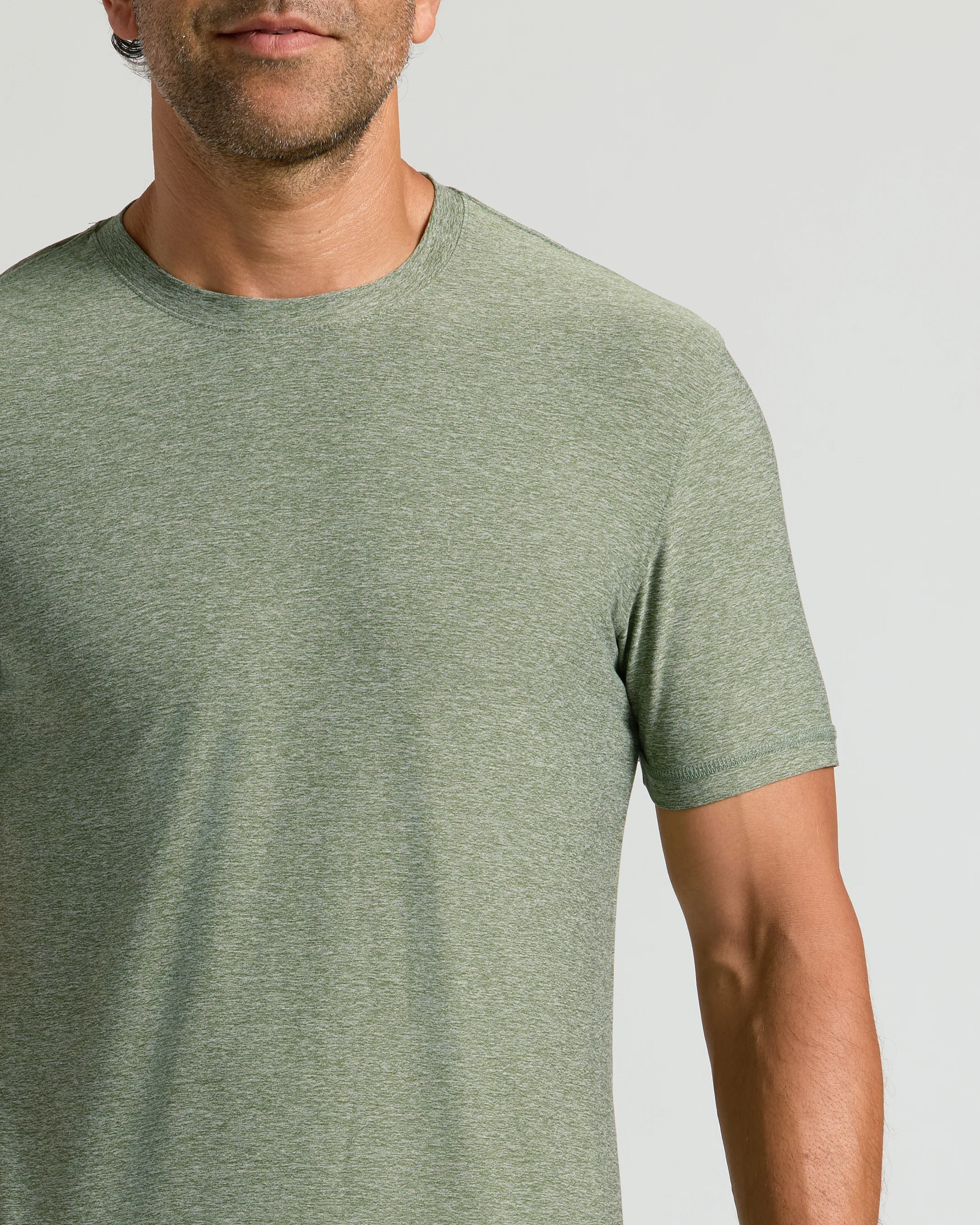 Heather Juniper Active Crew Neck Tee - Image 5