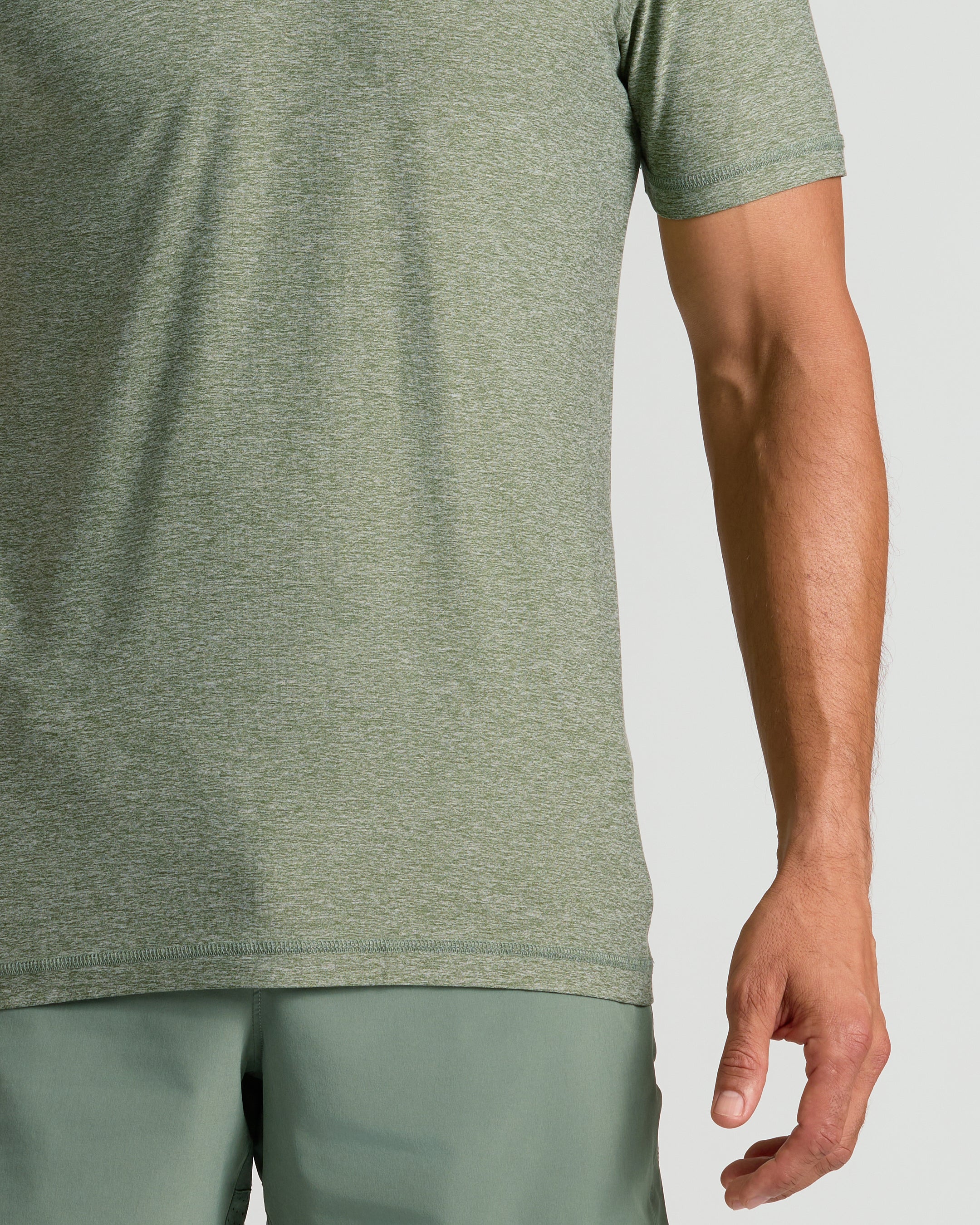 Heather Juniper Active Crew Neck Tee - Image 6