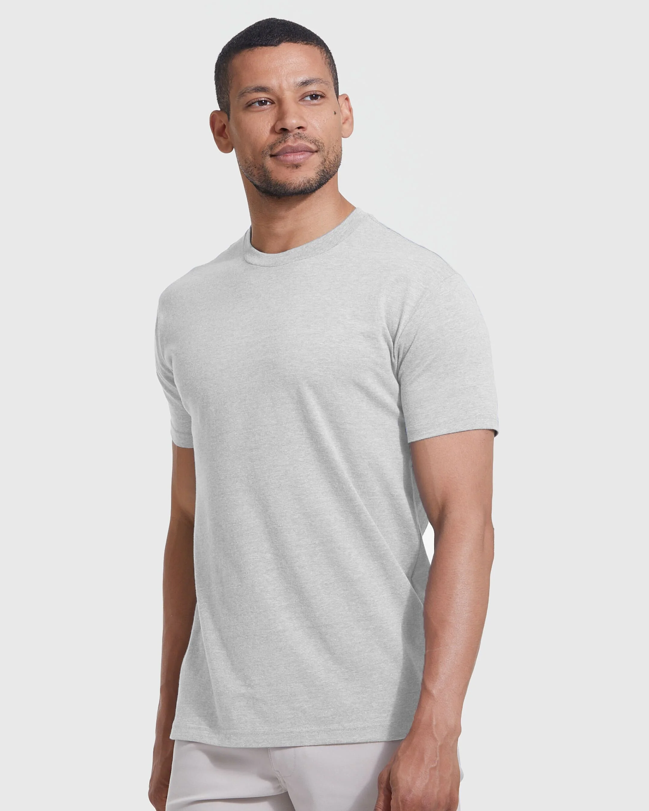 Light Heather Gray Classic Crew Neck - Image 3