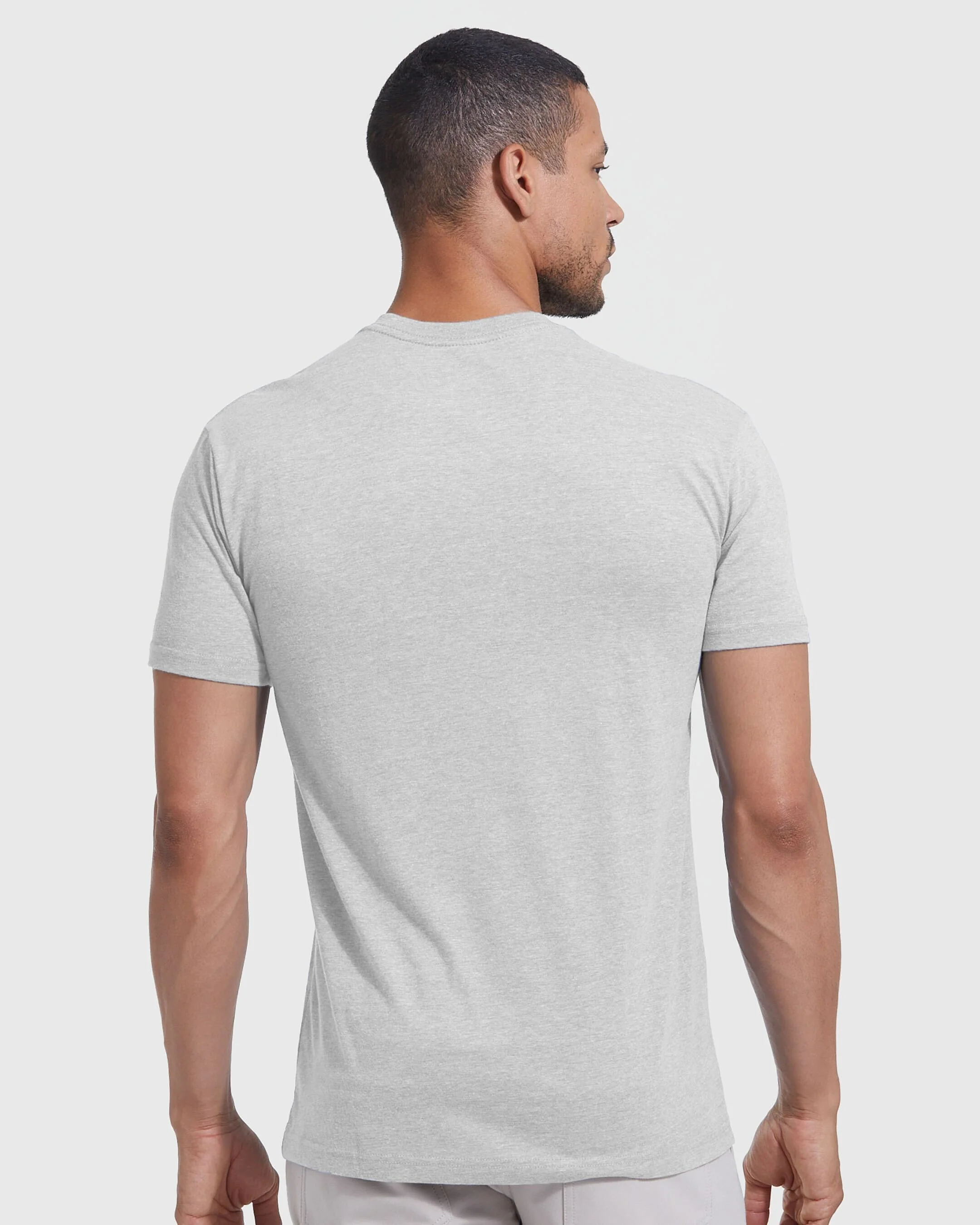 Light Heather Gray Classic Crew Neck - Image 4