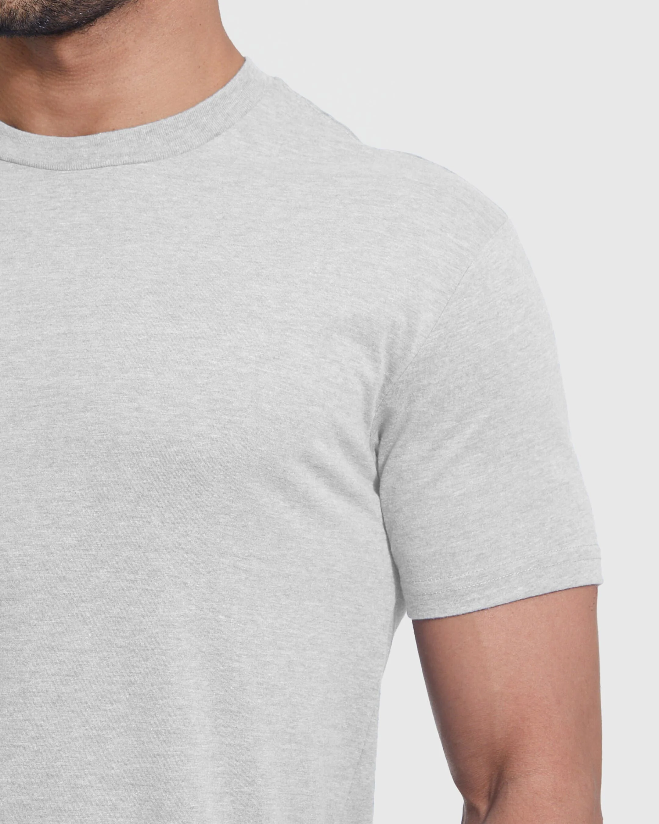 Light Heather Gray Classic Crew Neck - Image 5