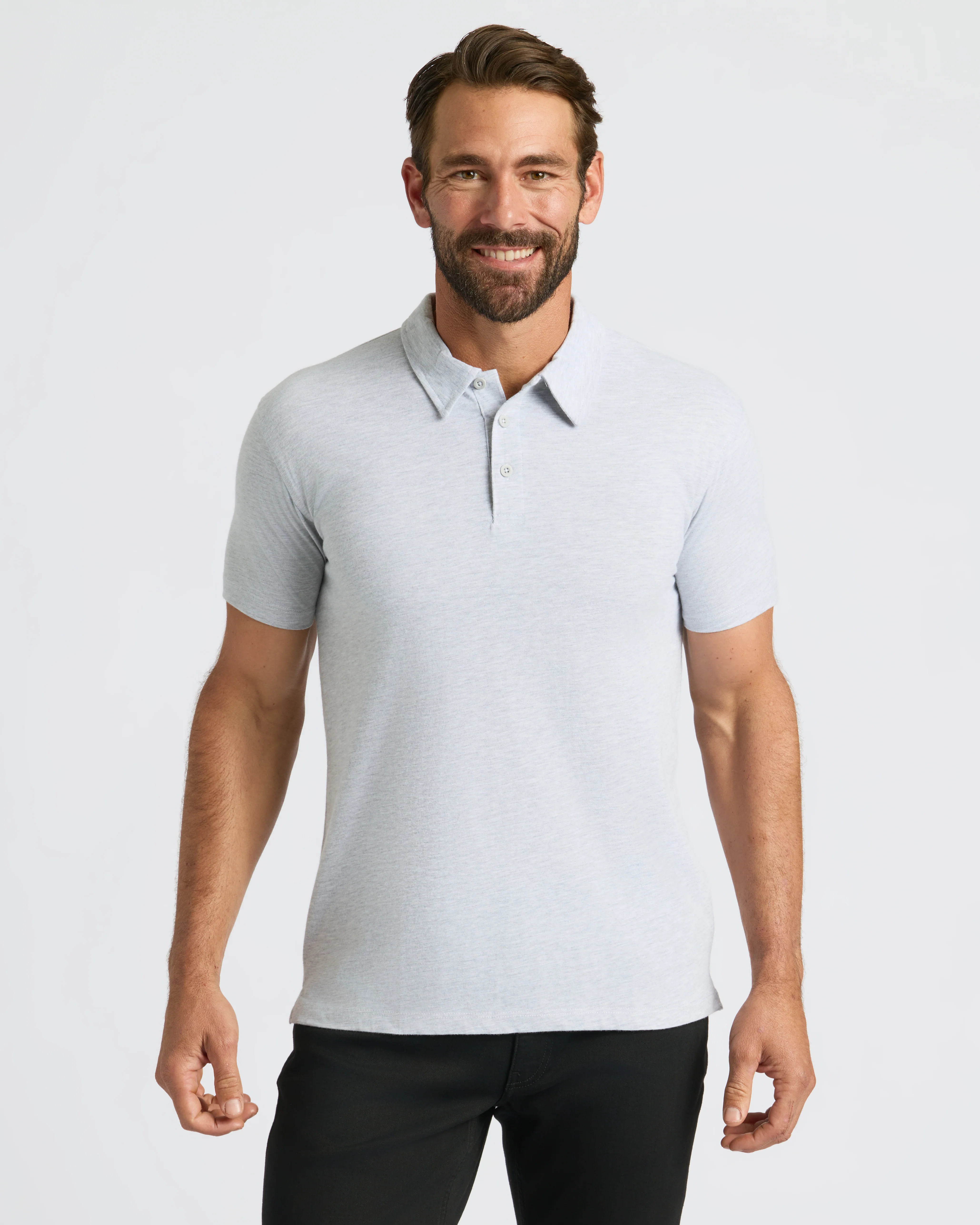 Light Heather Gray Classic Polo
