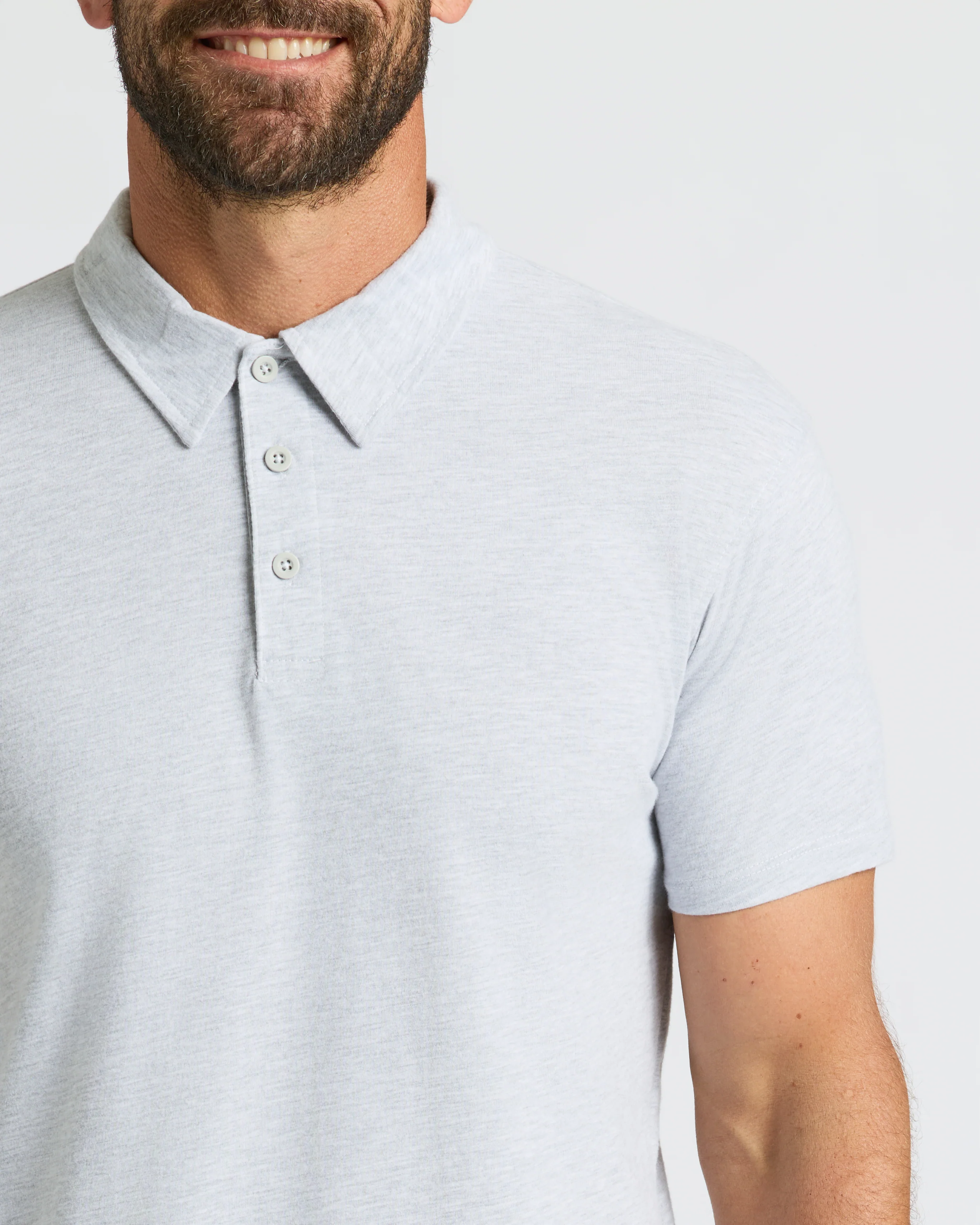 Light Heather Gray Classic Polo - Image 5