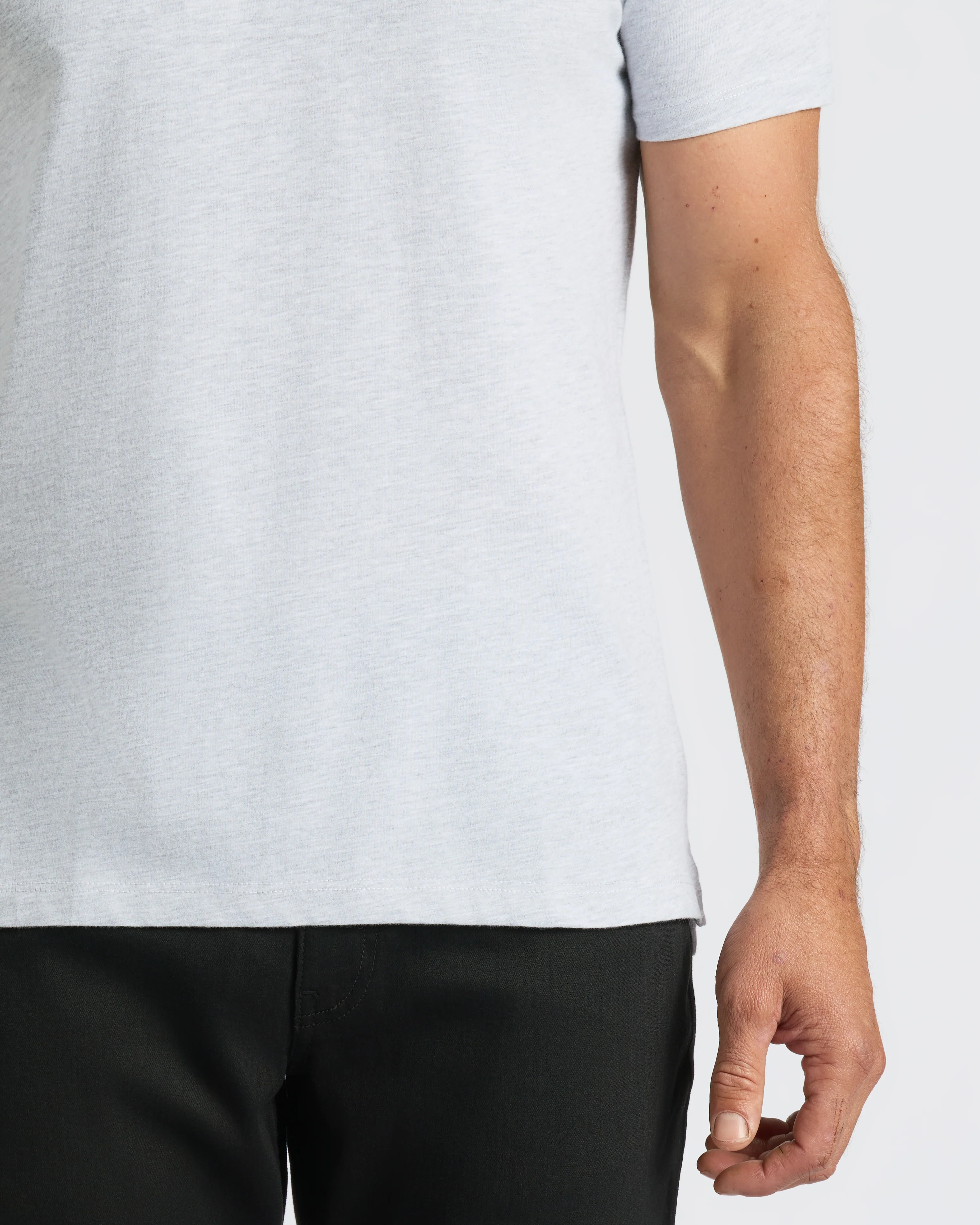 Light Heather Gray Classic Polo - Image 6