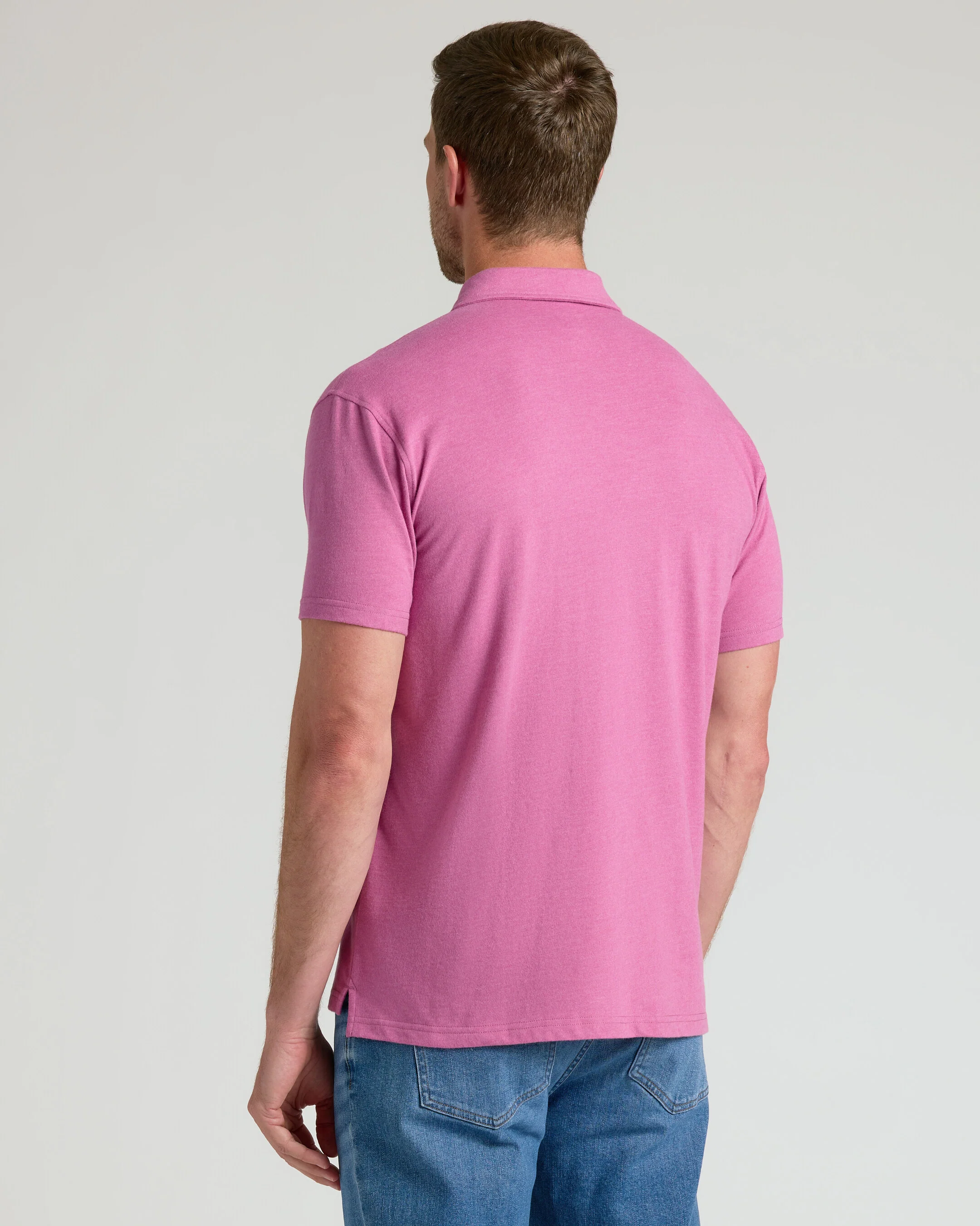 Heather Magenta Classic Polo - Image 3