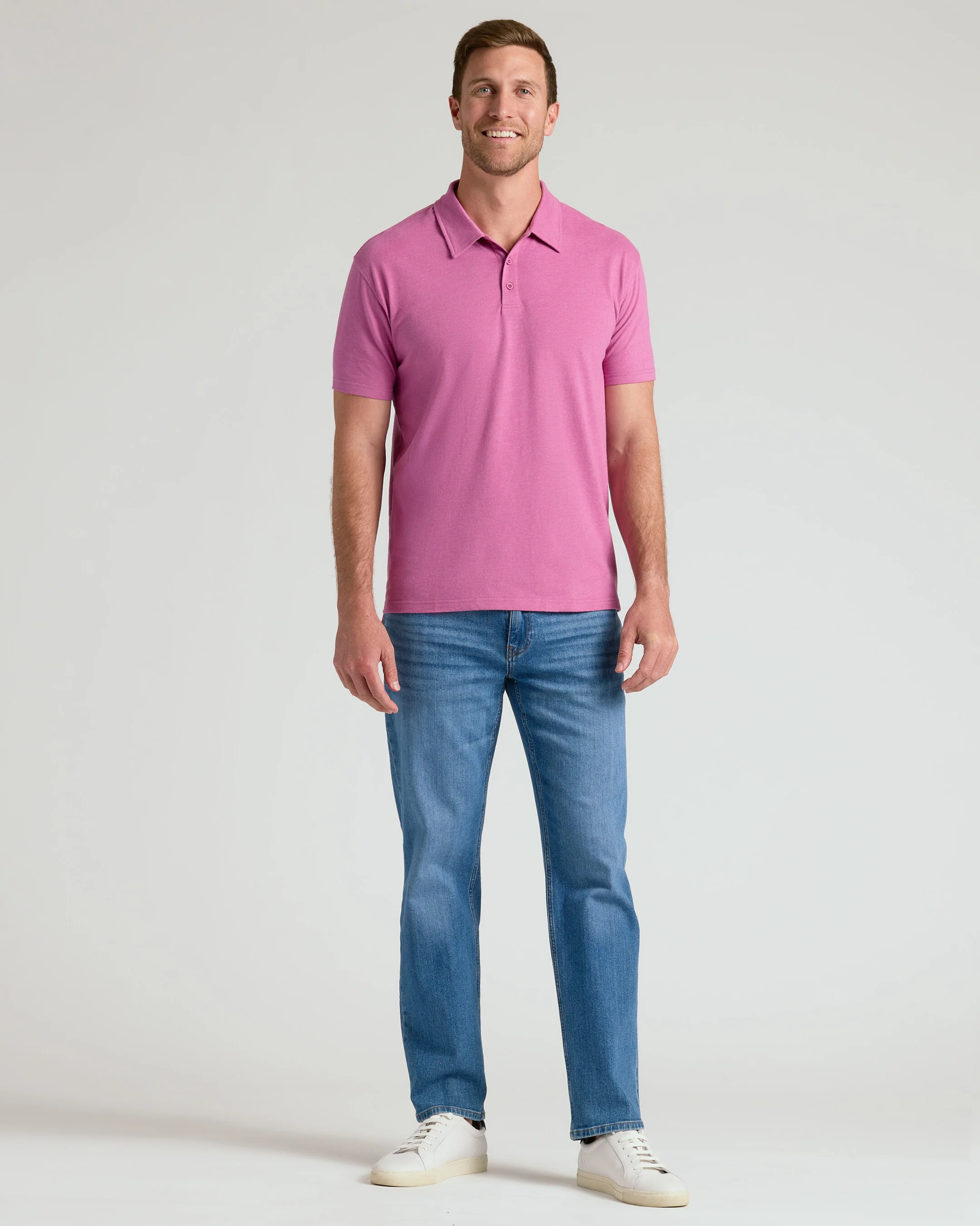 Heather Magenta Classic Polo - Image 7