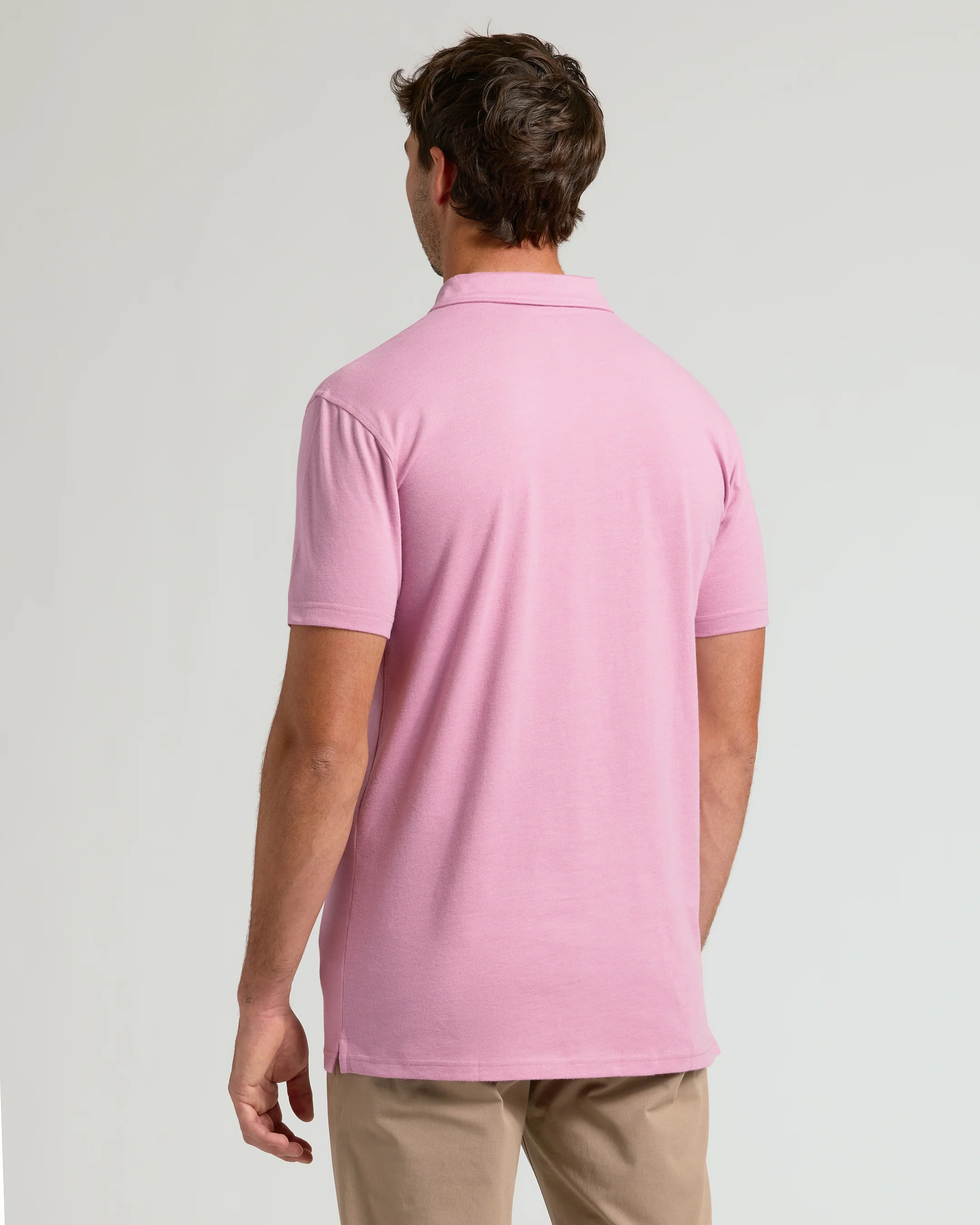 Heather Mauve Short Sleeve Tall Polo - Image 3