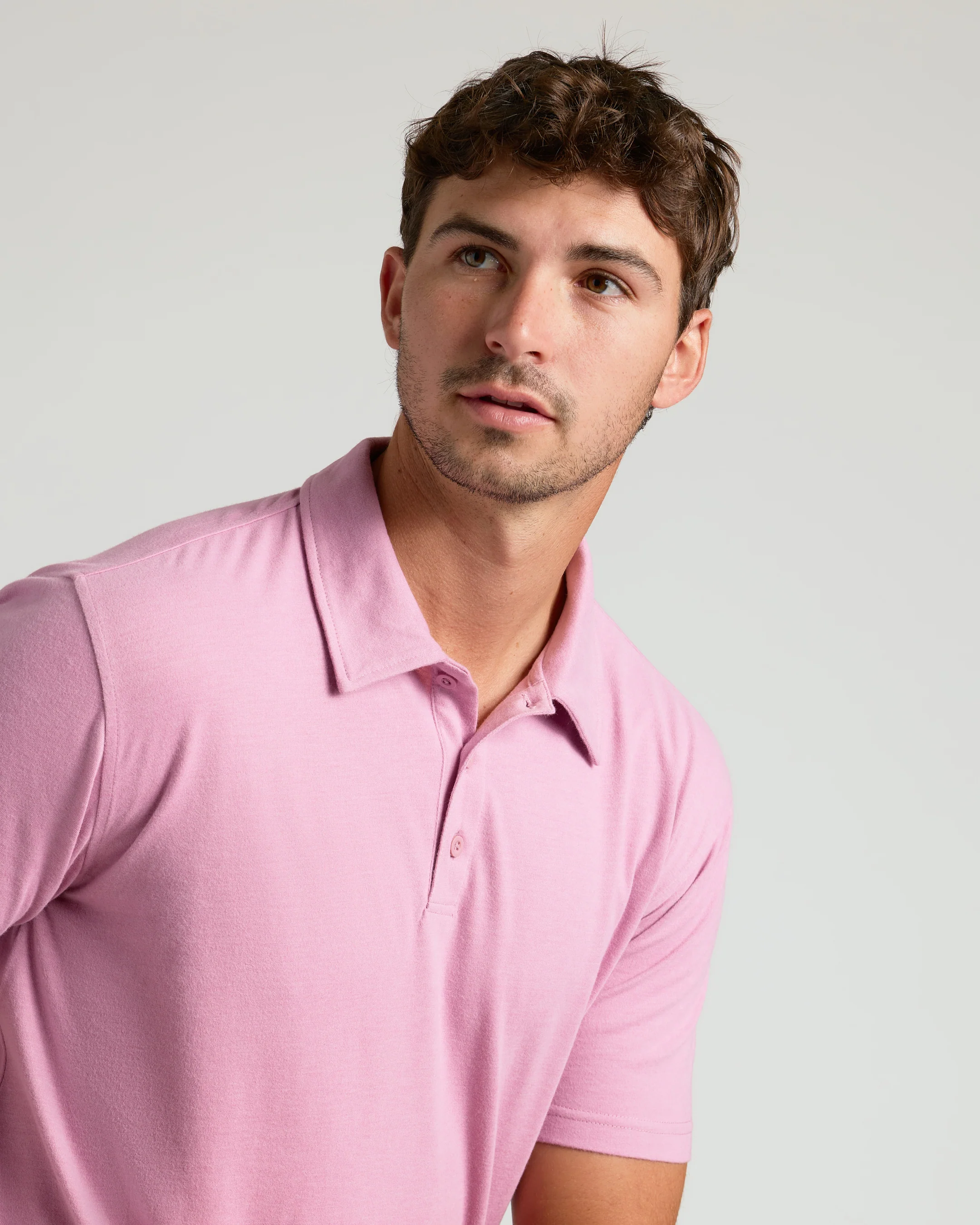 Heather Mauve Short Sleeve Tall Polo - Image 4