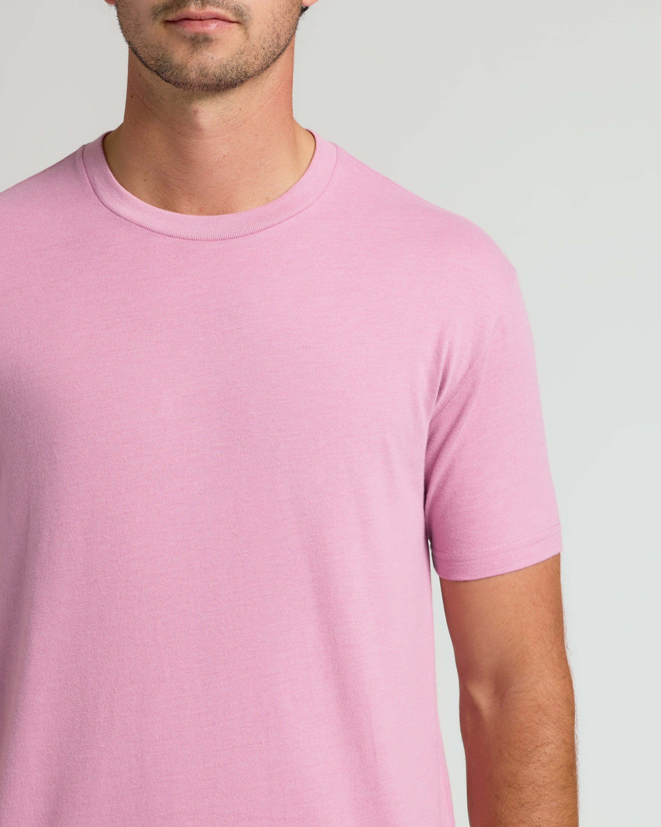 Heather Mauve Tall Straight Hem Crew Neck T-Shirt - Image 5